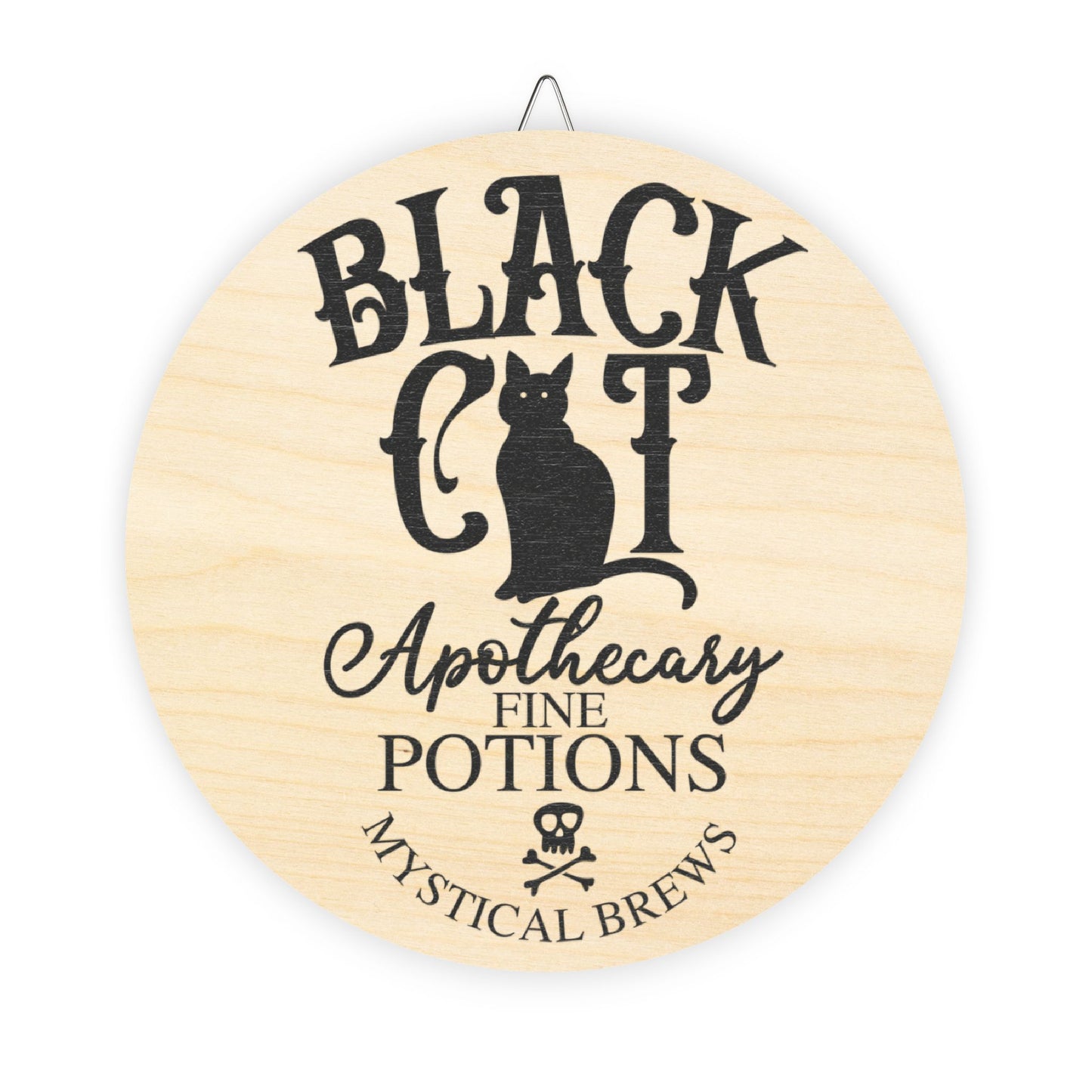 Rustic Boho Sign - Black Cat Apothecary & Potions