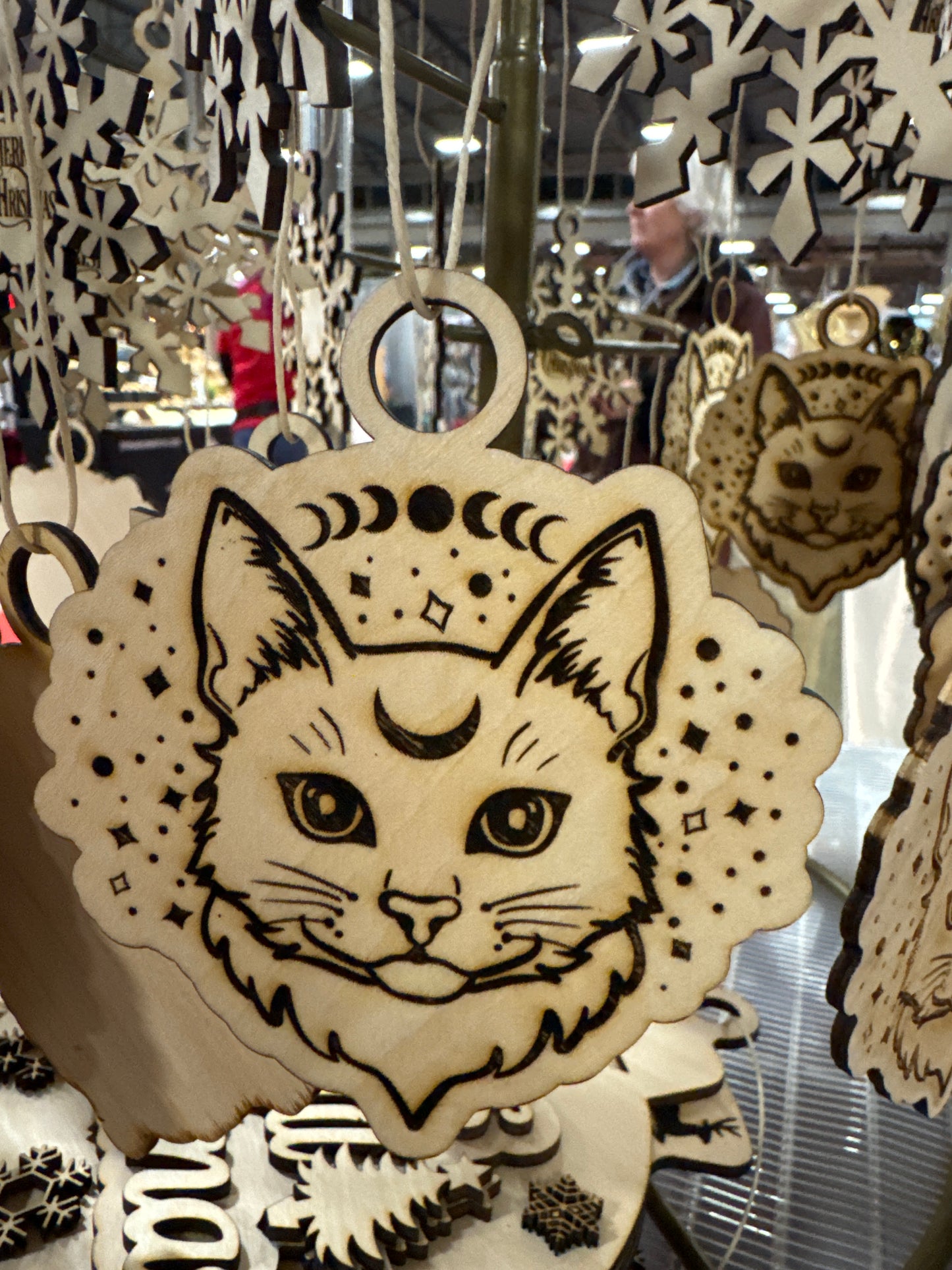 Laser cut, mythical cat ornament