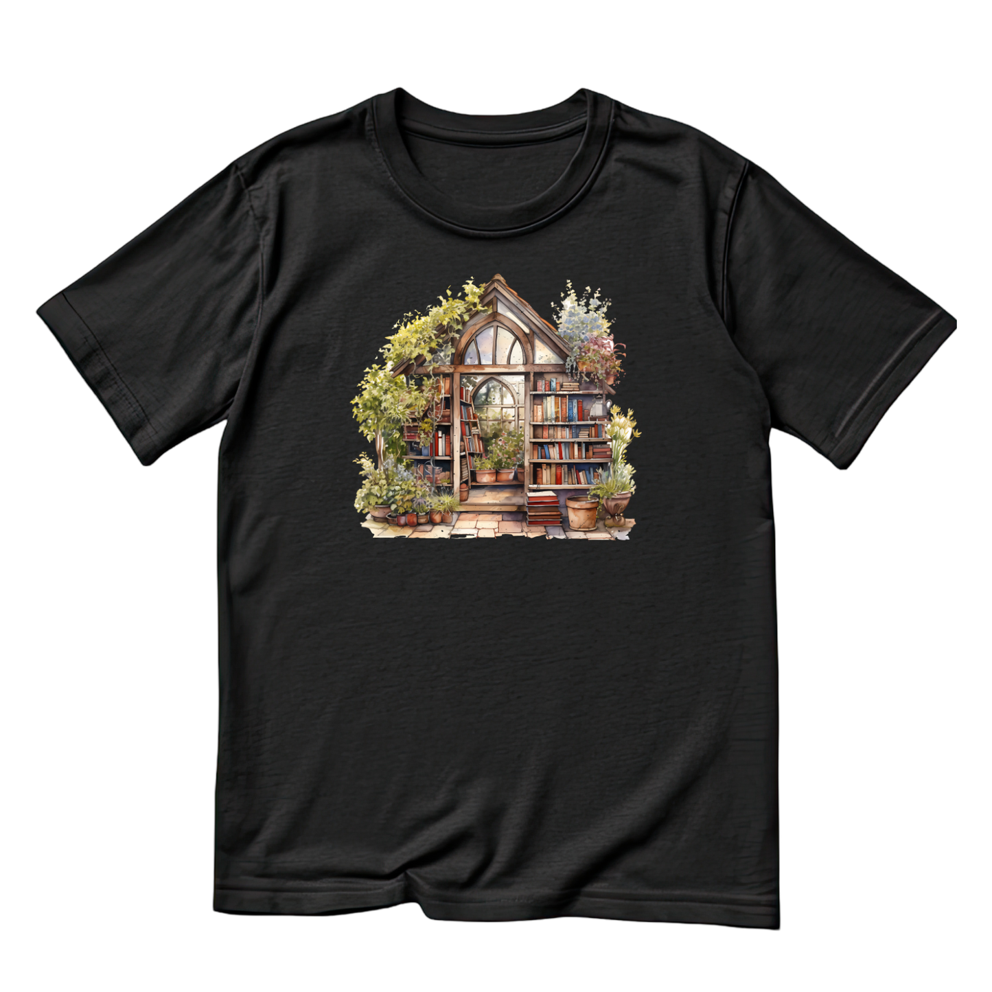 The Secret Garden Library T-Shirt | Gardening Graphic Tee | Printed Shirt | Nature Lover