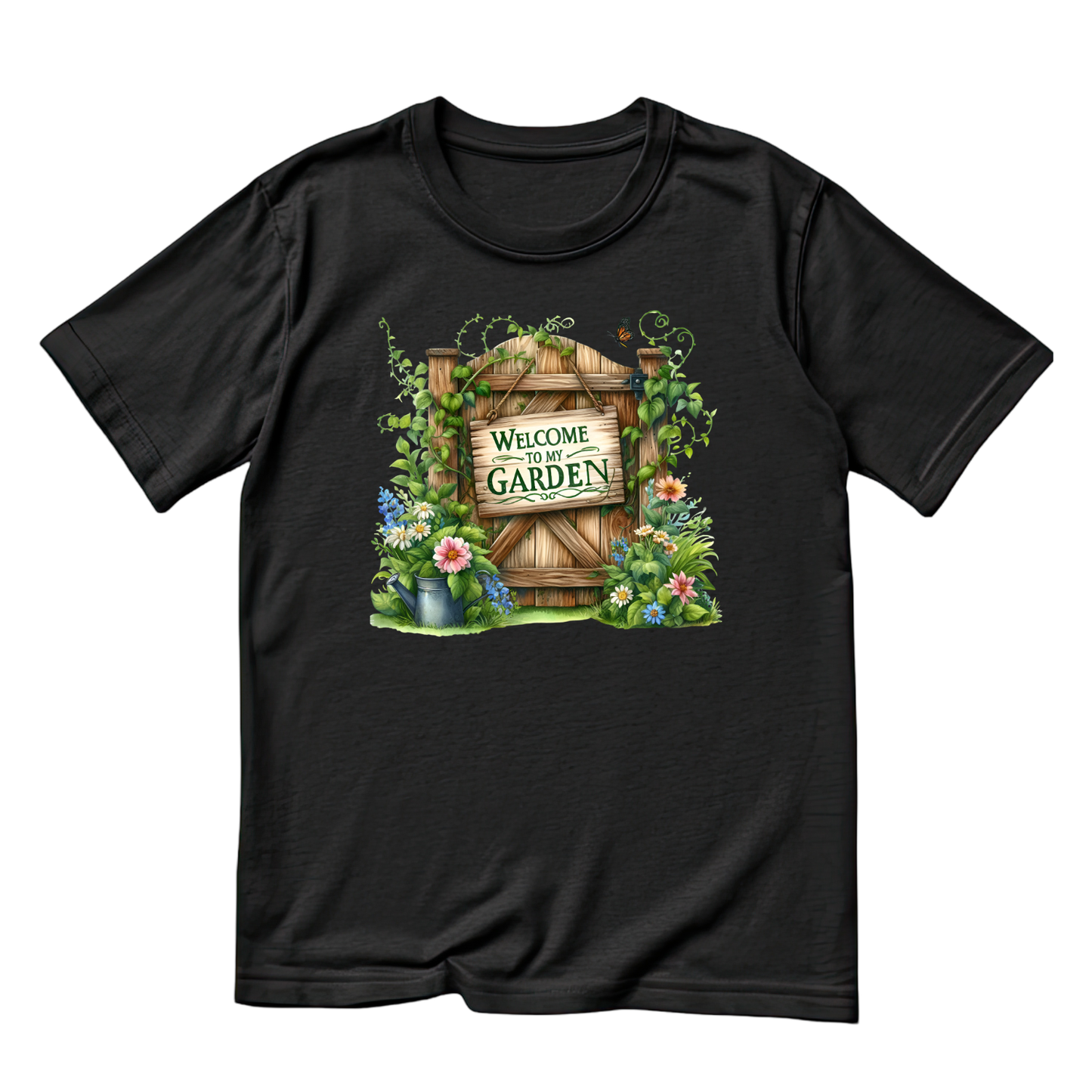 Welcome To My Garden Gate T-Shirt | Gardening Graphic Tee | Printed Shirt | Nature Lover