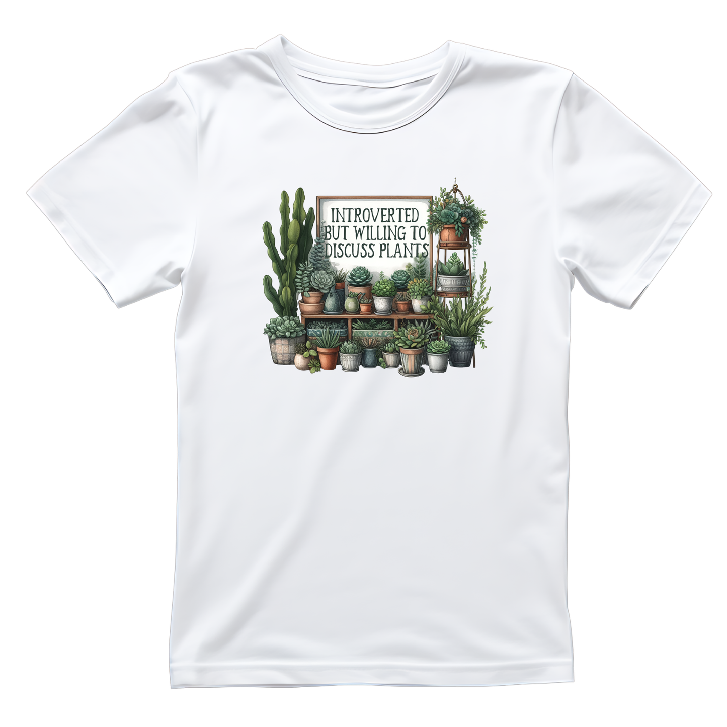 Introverted But Willing To Discuss Plants T-Shirt | Gardening Graphic Tee | Printed Shirt | Nature Lover