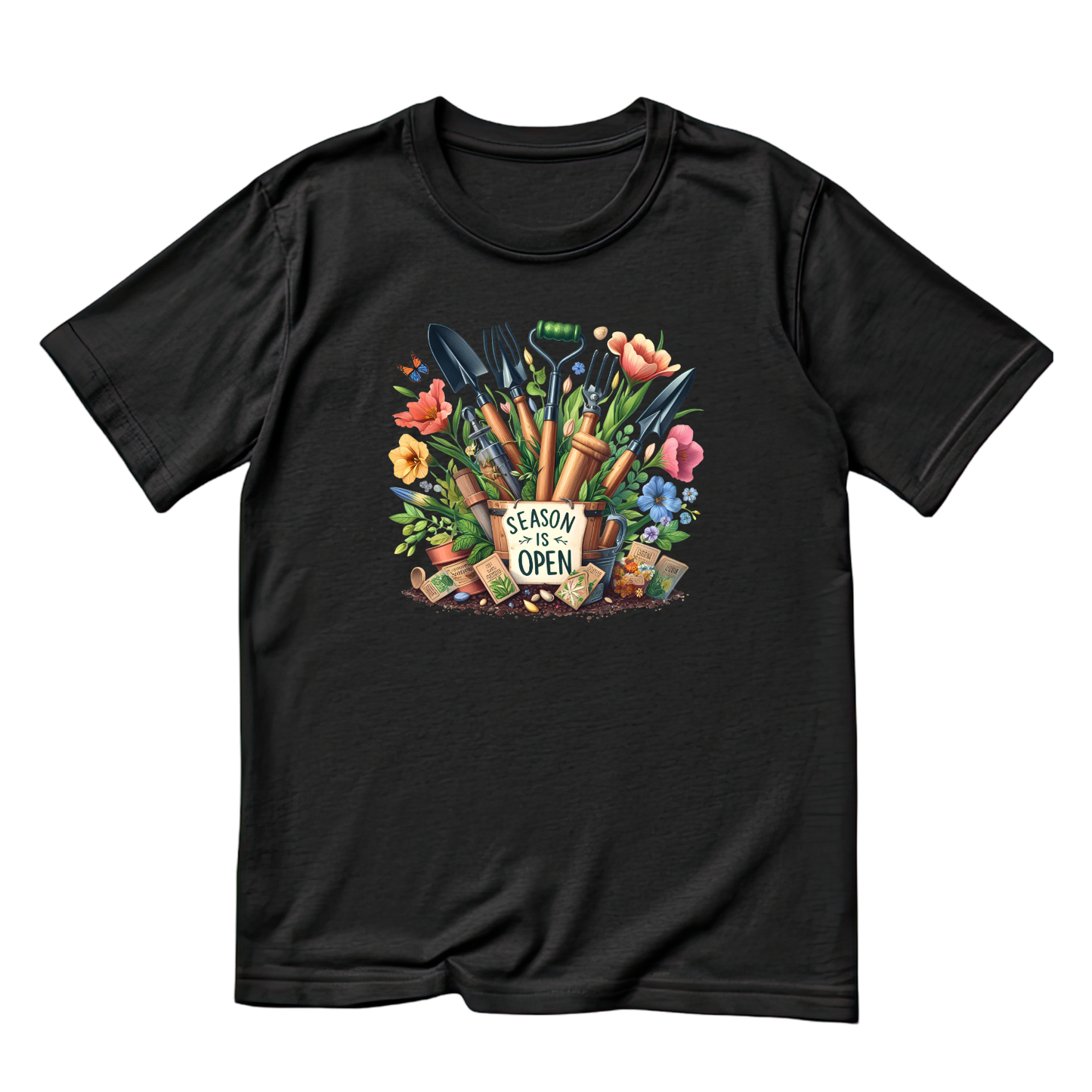 Season Is Open T-Shirt | Gardening Graphic Tee | Printed Shirt | Nature Lover