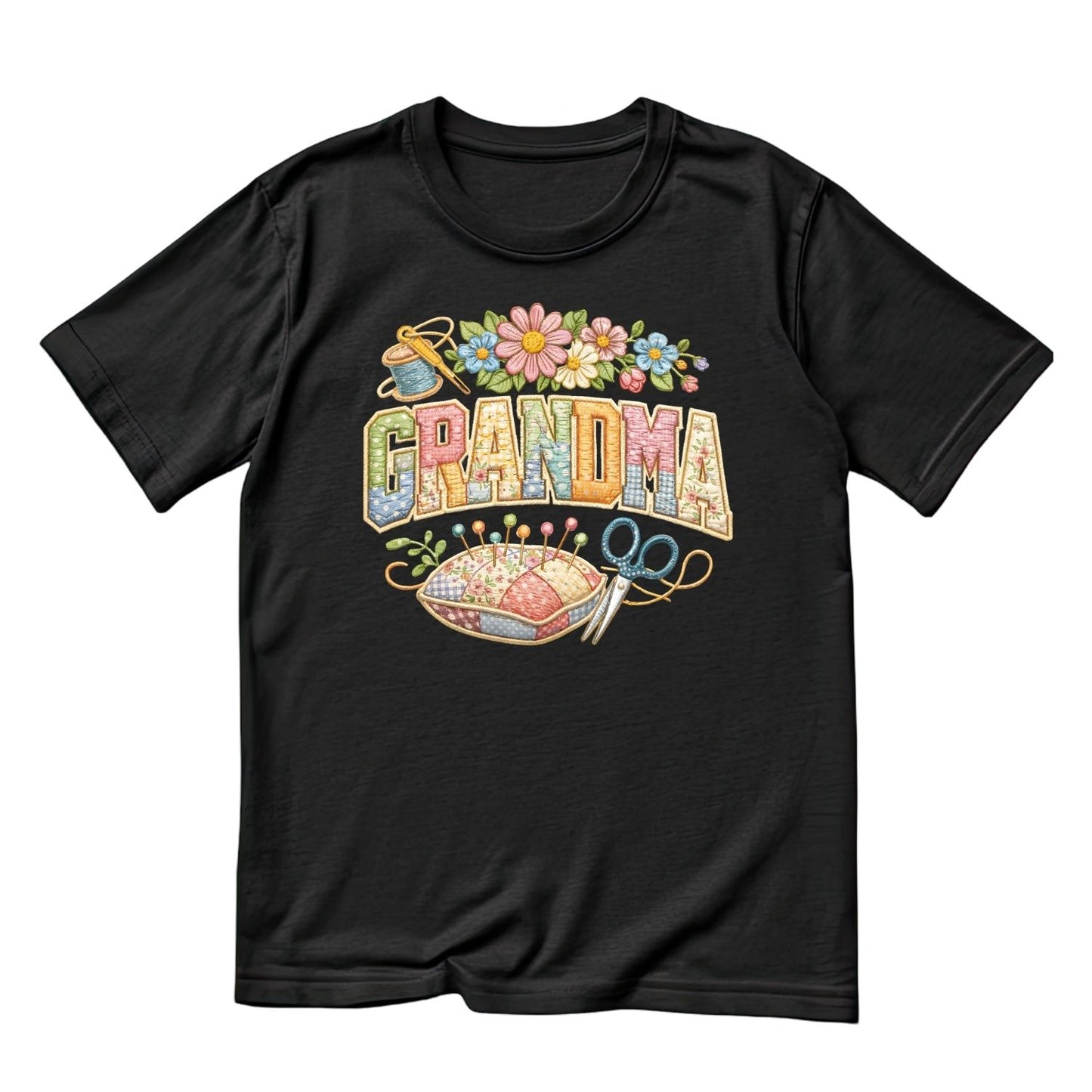 Embroidery Grandma T-Shirt | Graphic Tee | Grams Shirt
