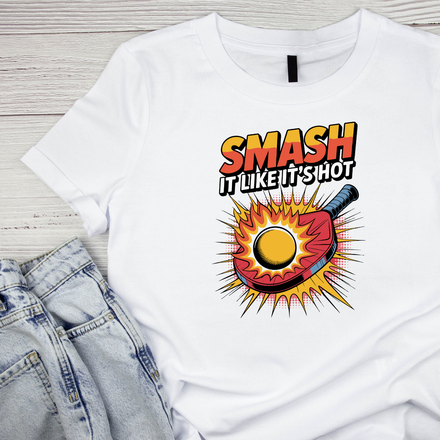Smash It Like It’s Hot Pickleball King T-shirt | Funny Graphic Tee | Sports Printed Shirt