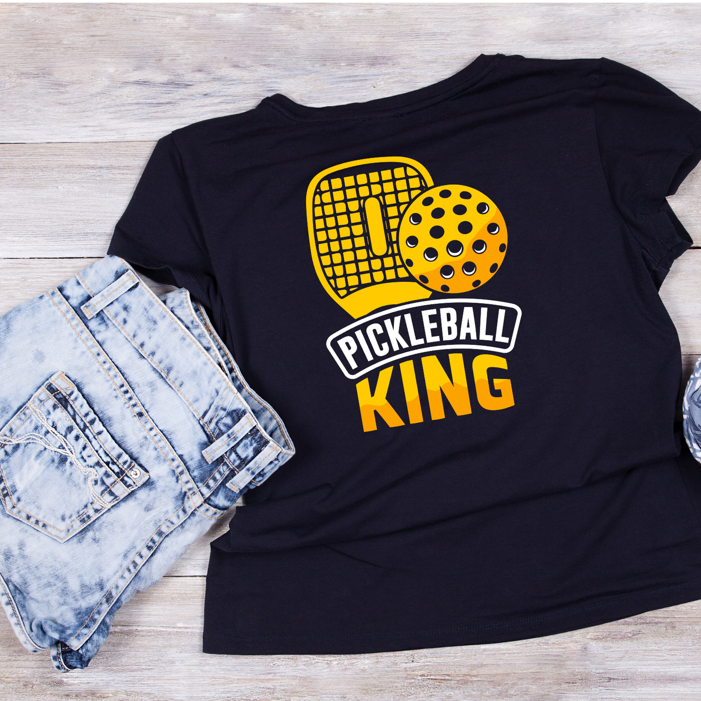 Pickleball King T-shirt | Funny Graphic Tee | Sports Printed Shirt