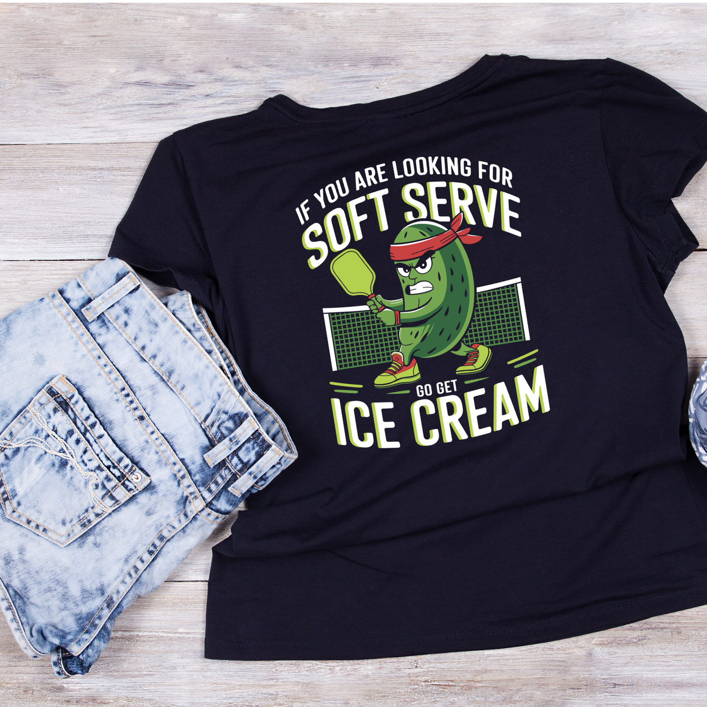 If You Are Looking For Soft Serve Go Get Ice Cream Pickleball T-shirt | Funny Graphic Tee | Sports Printed Shirt