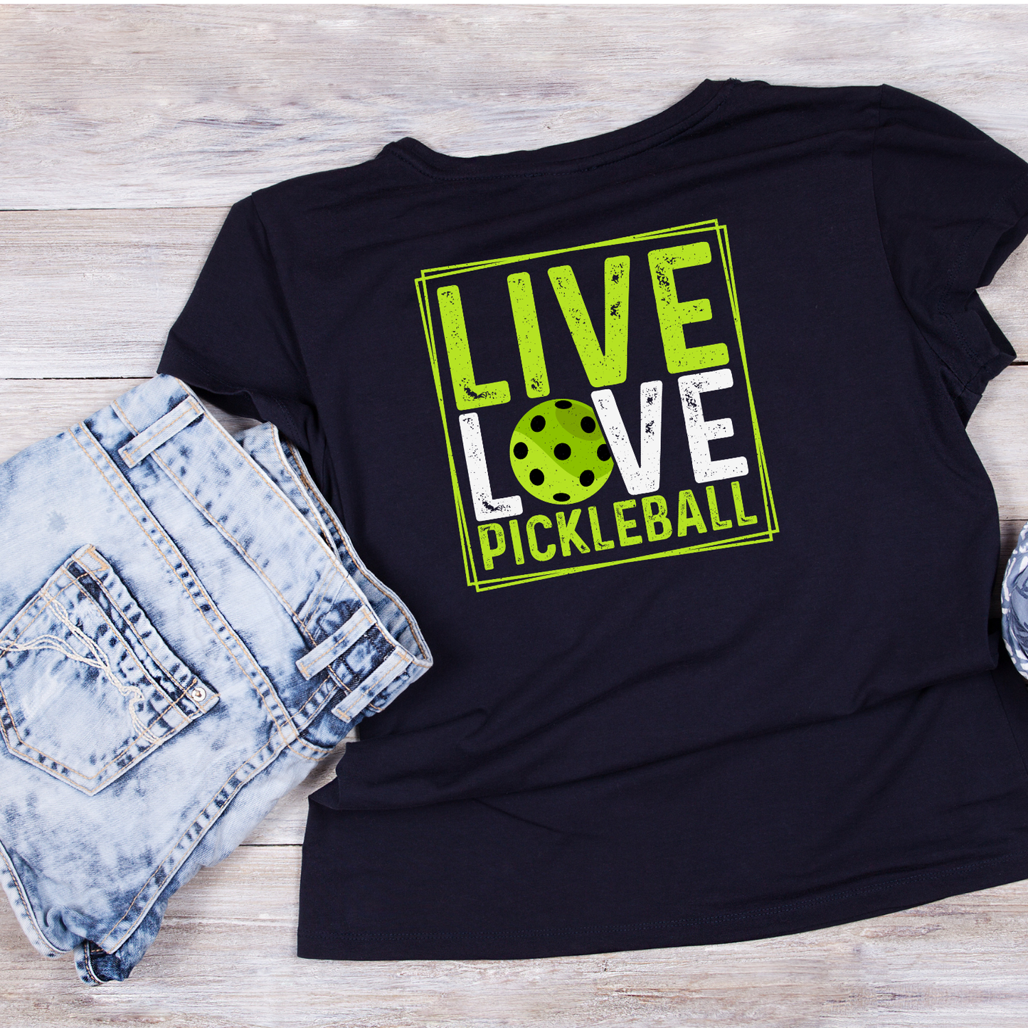 Live Love Pickleball T-shirt | Funny Graphic Tee | Sports Printed Shirt