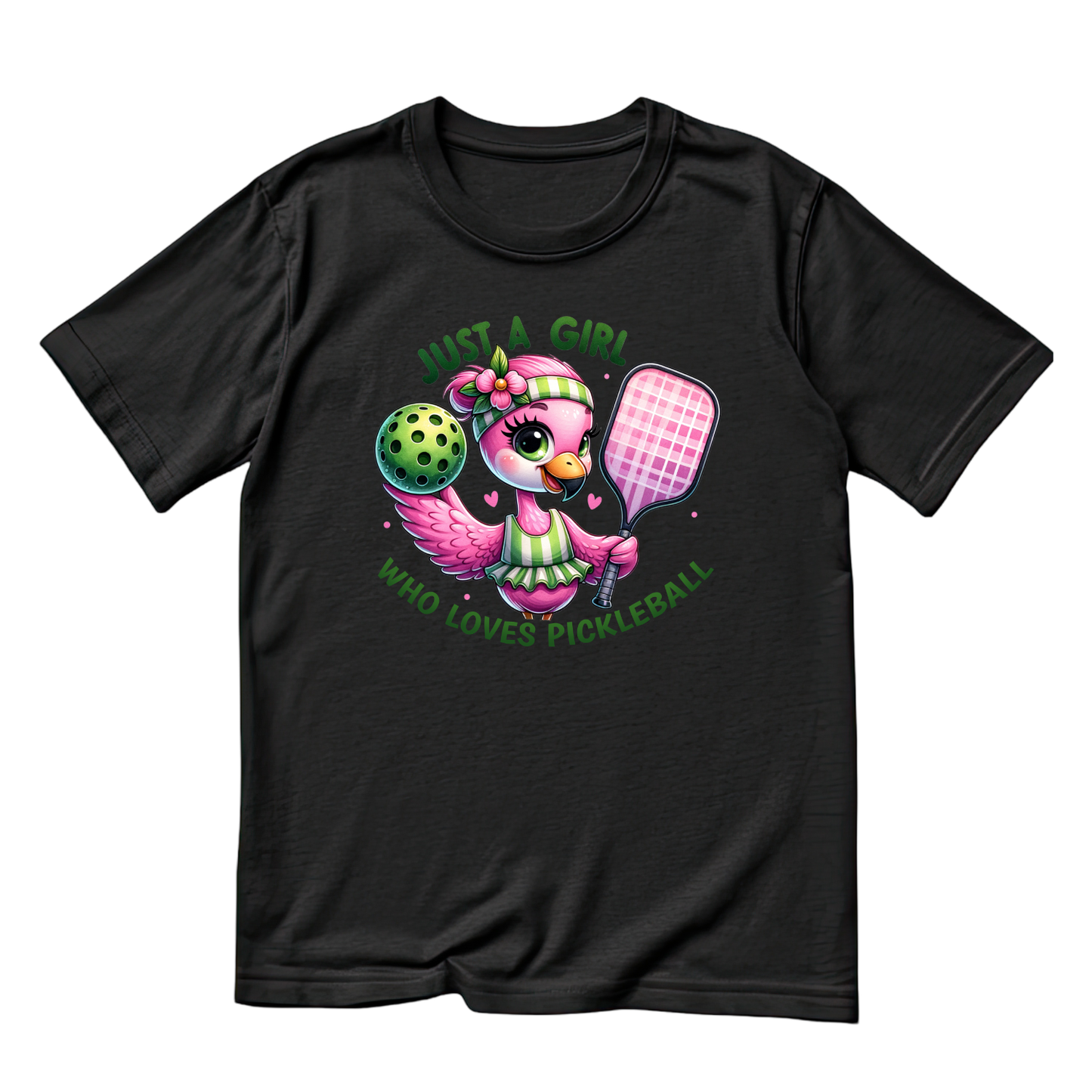 Just A Girl Who Loves Pickleball Bird T-shirt | Graphic Tee | Sports Printed Shirt