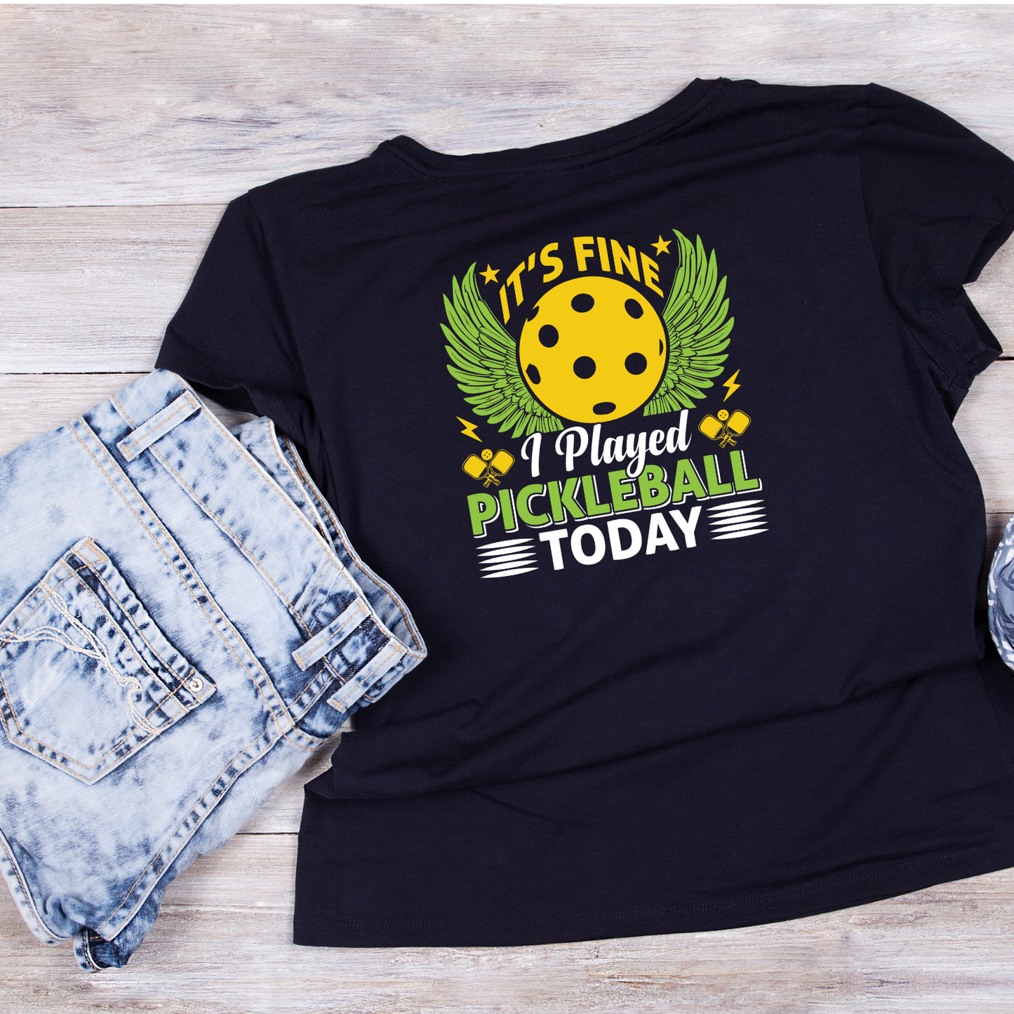 It’s Fine I Played Pickleball Today T-shirt | Funny Graphic Tee | Sports Printed Shirt