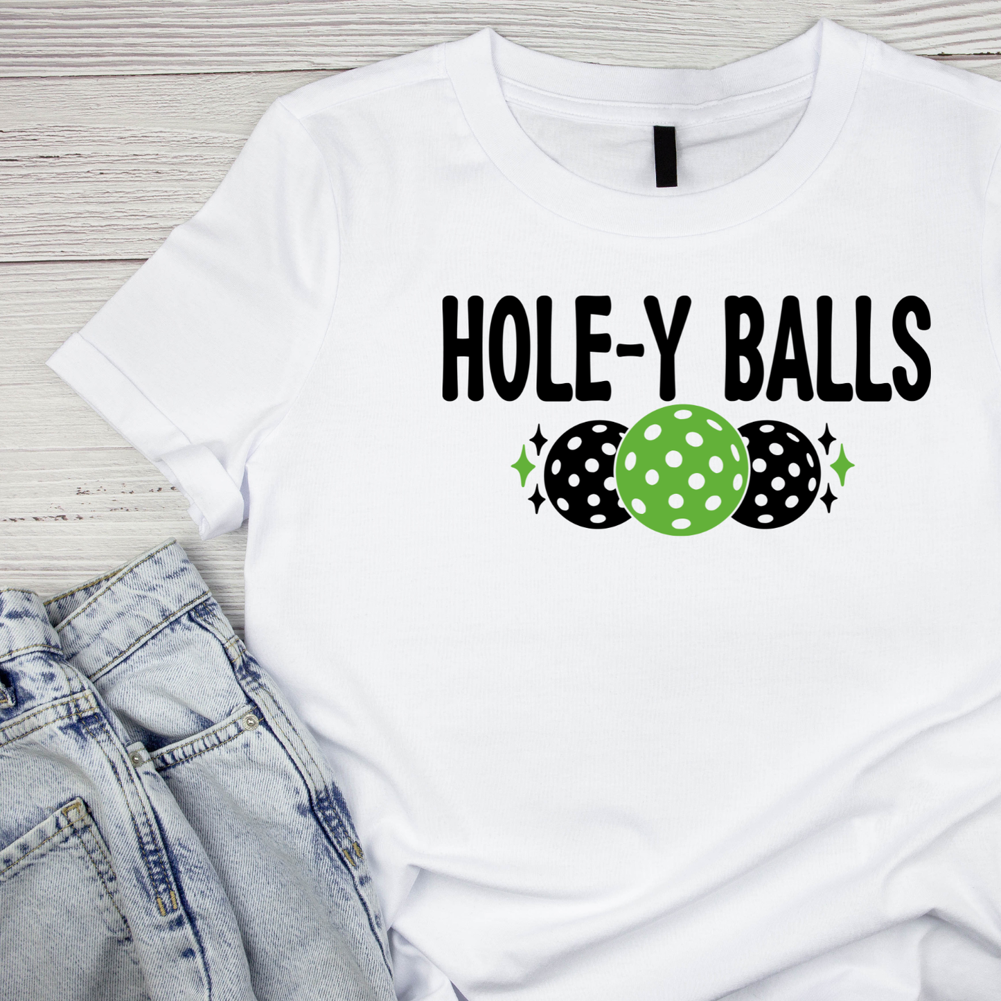 Holey Balls Pickleball T-shirt | Graphic Tee | Printed Shirt