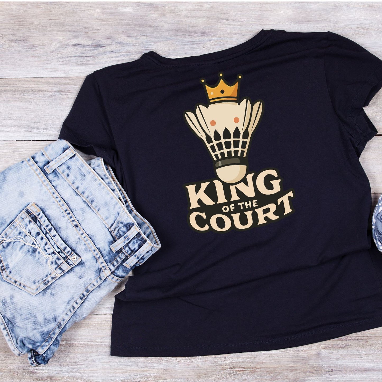 King of the Court Badminton T-shirt