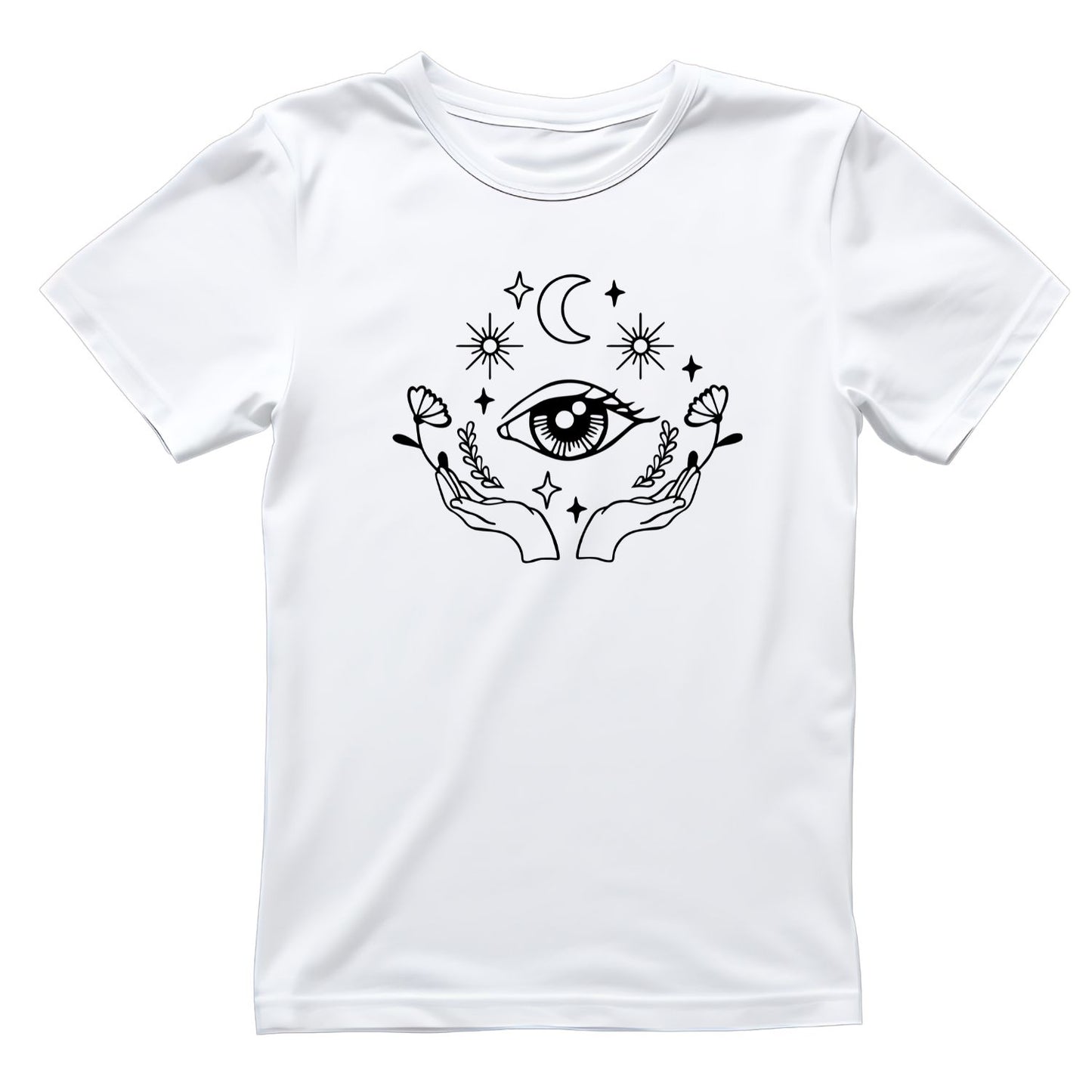 Third Eye Moon Stars Hand T-shirt