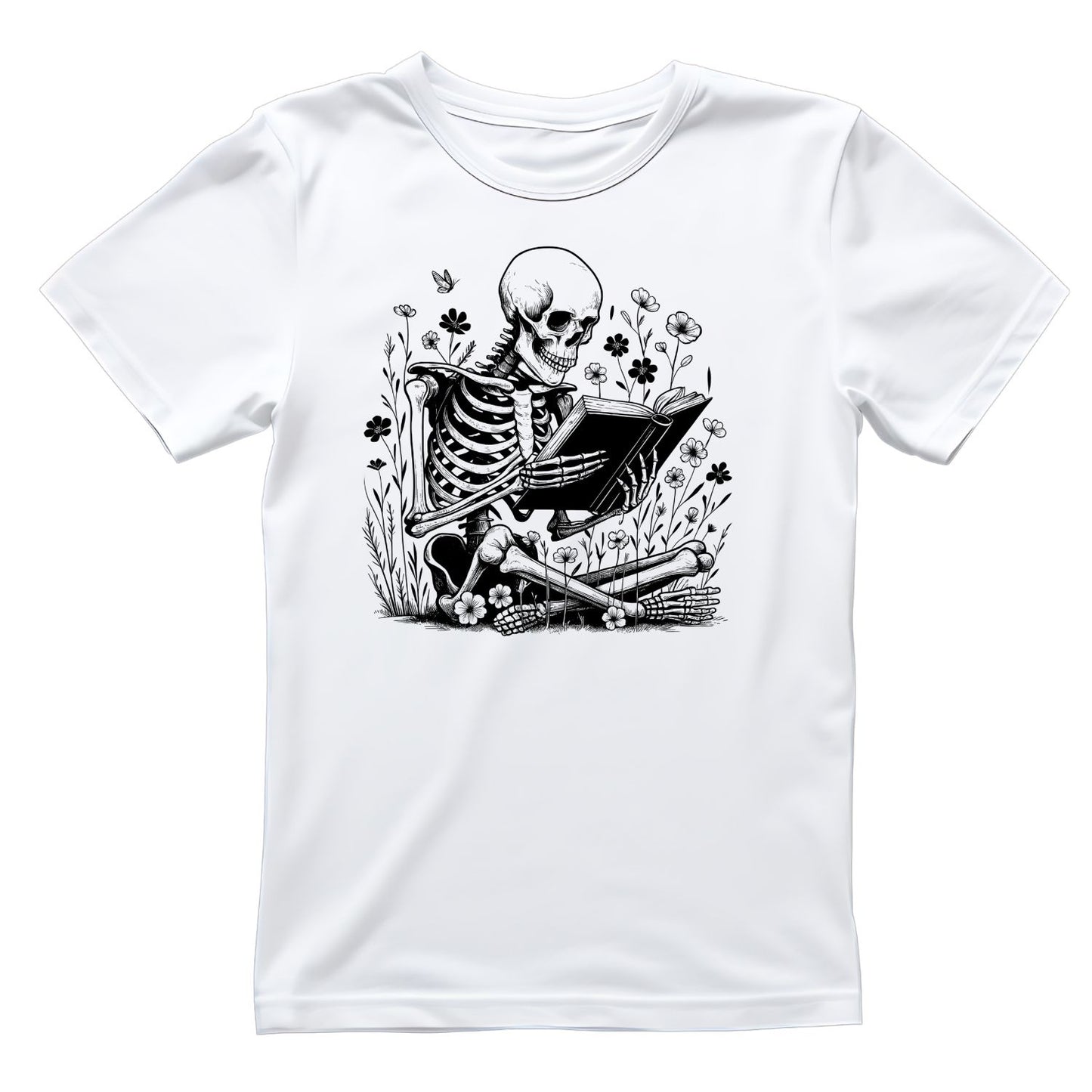 Skeleton Reading T-shirt