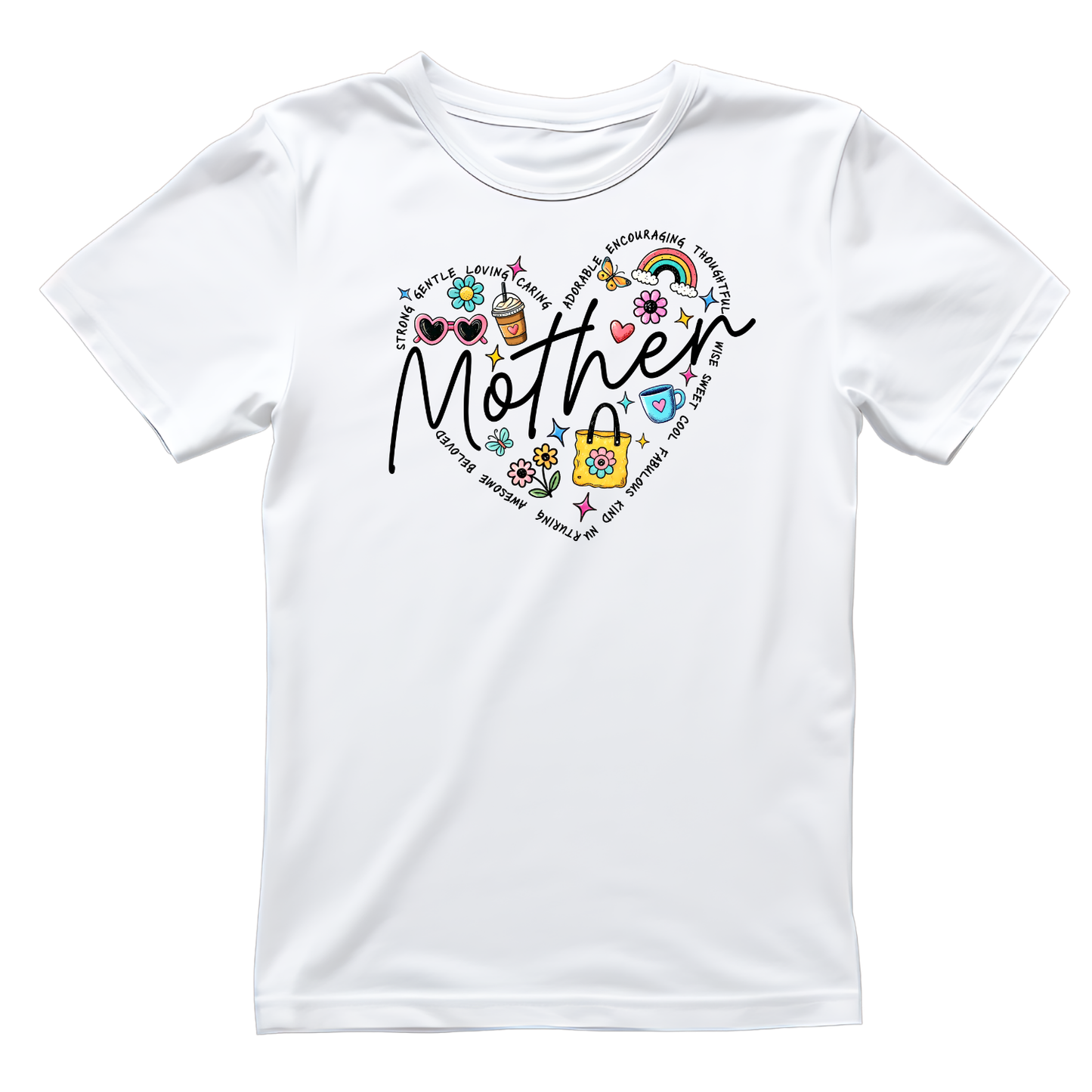 Mother Strong Gentle Caring Heart T-shirt | Mama Graphic Tee | Mommy Printed Shirt | Mother’s Day | Birthday |