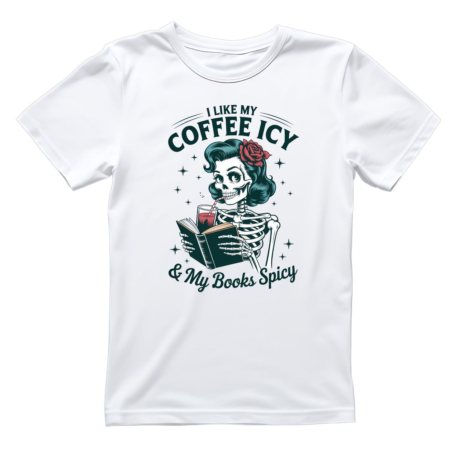 I Like My Coffee & My Books Spicy T-shirt