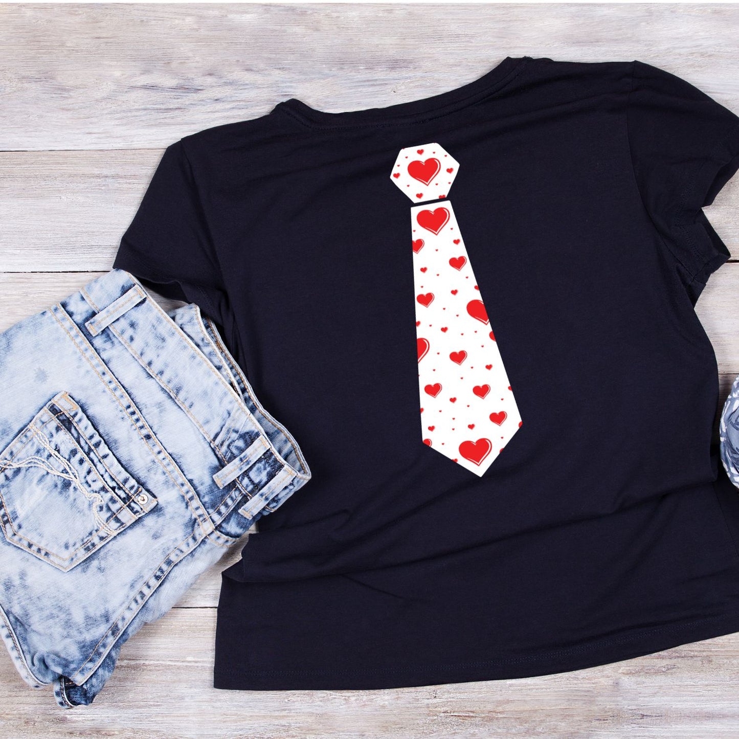 Valentines Heart Tie T-shirt