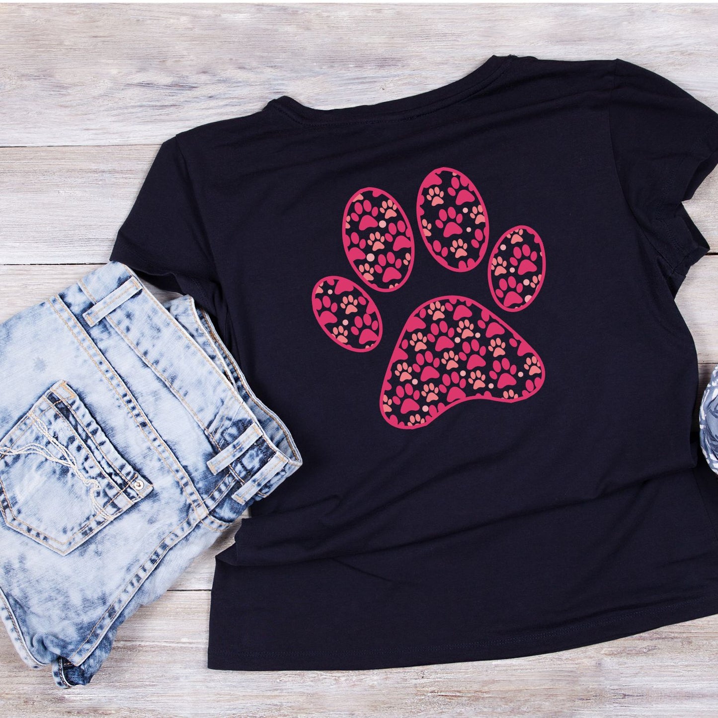 Dog Paw Pink T-shirt