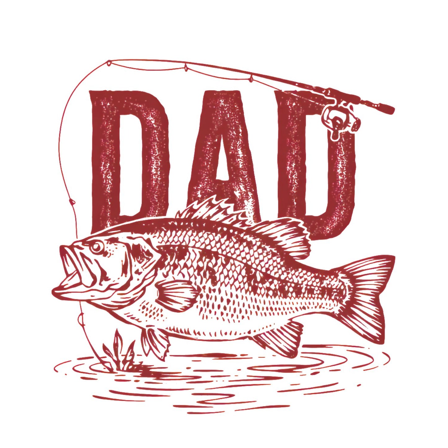 Dad Red Fishing T-shirt | Funny Graphic Tee | Printed Shirt | Father’s Day | Birthday