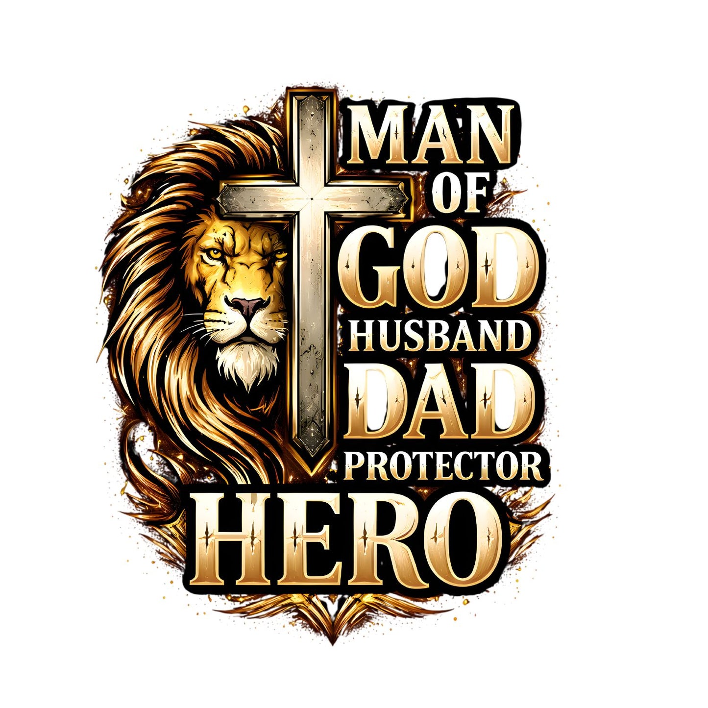 Man Of God Husband Protector Hero T-Shirt | Religious Graphic Tee | Father’s Day Shirt | Birthday