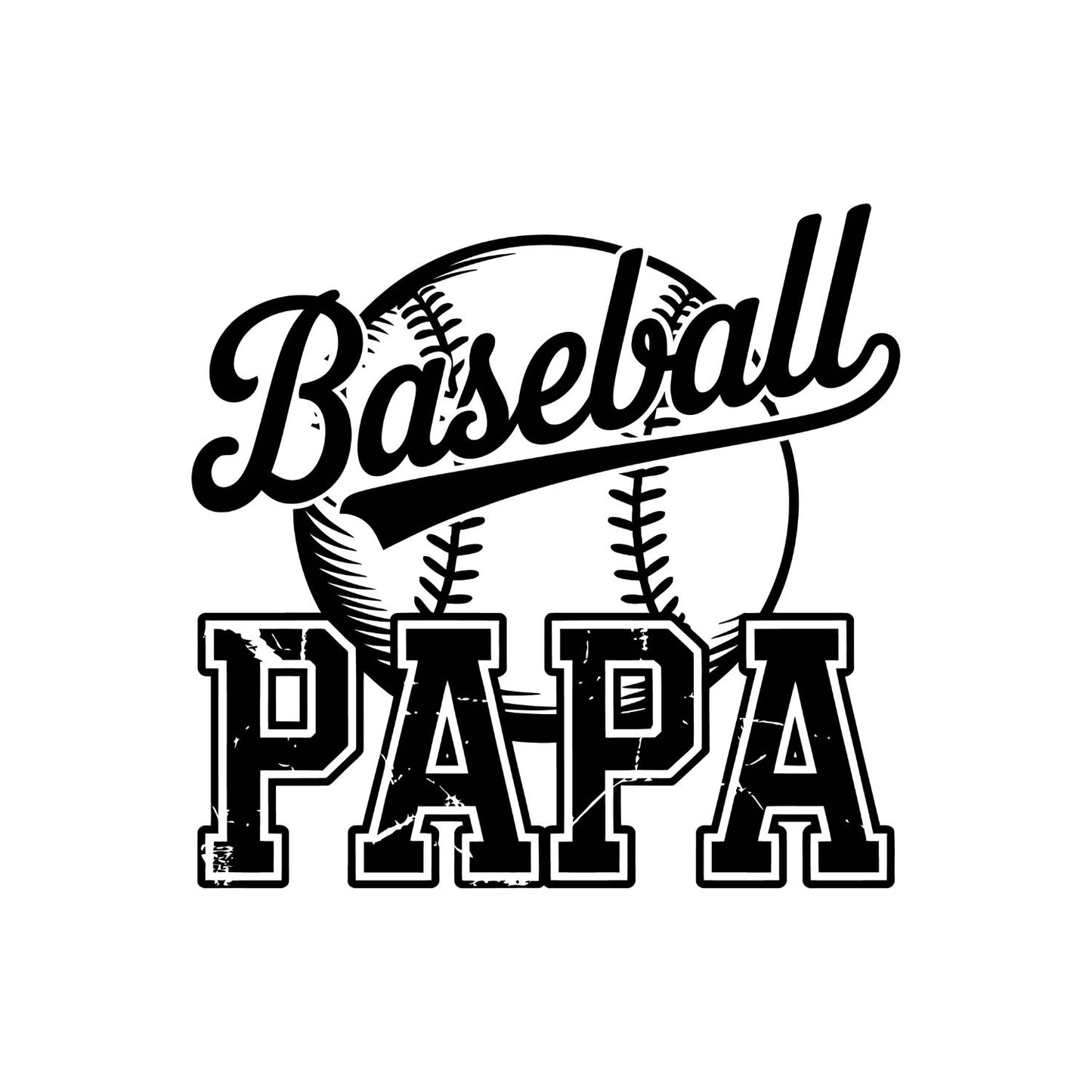 Baseball Papa T-shirt | Sports Graphic Tee | Printed Shirt | Father’s Day | Birthday