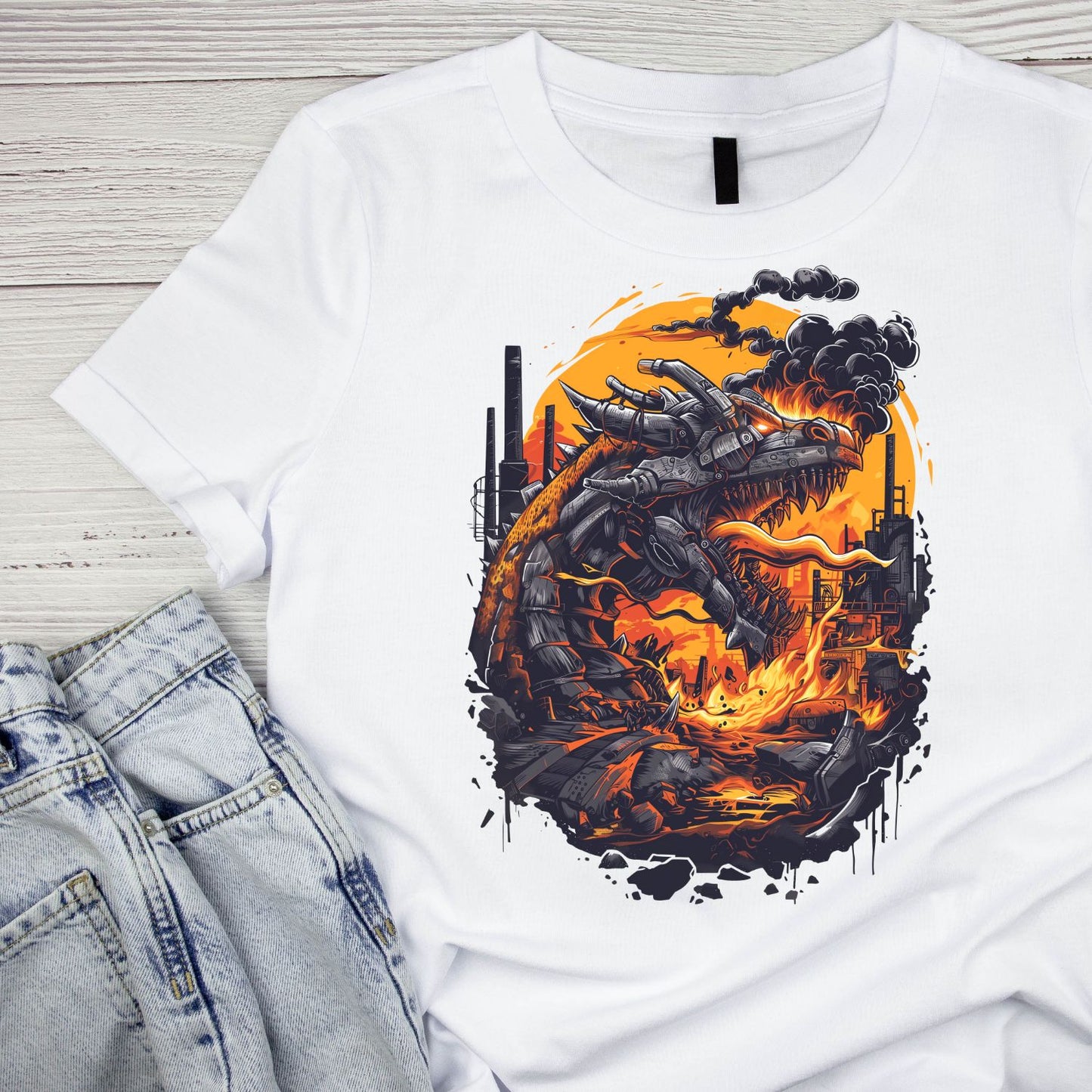 Mechanical Metal Industry Dragon T-Shirt|