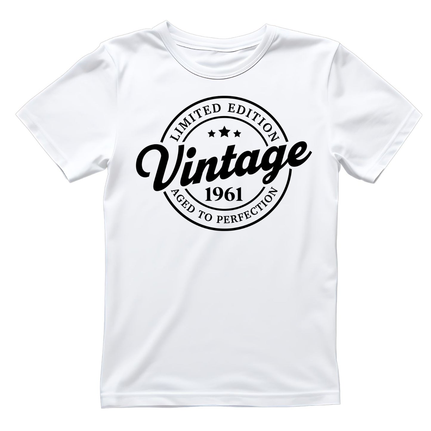 Limited Edition Vintage 1961 Aged To Perfection T-shirt | (FRONT OR BACK) Birthday Year Graphic Tee | Printed Shirt