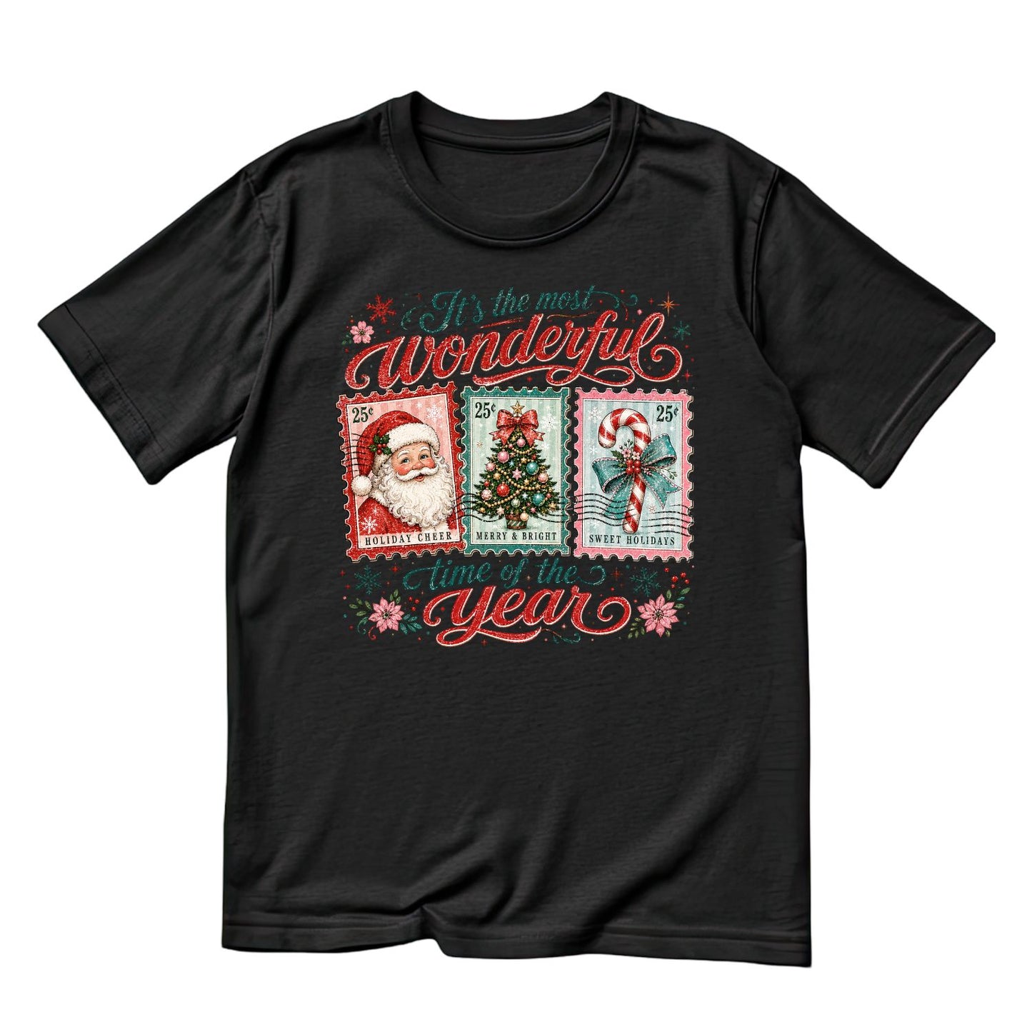 It’s The Most Wonderful Time Of The Year Vintage Santa Christmas T-Shirt | Xmas Graphic Tee | Holiday Shirt