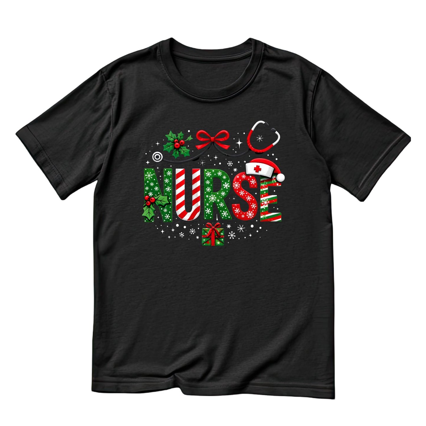 Nurse Christmas T-Shirt | Xmas Graphic Tee | Holiday Shirt
