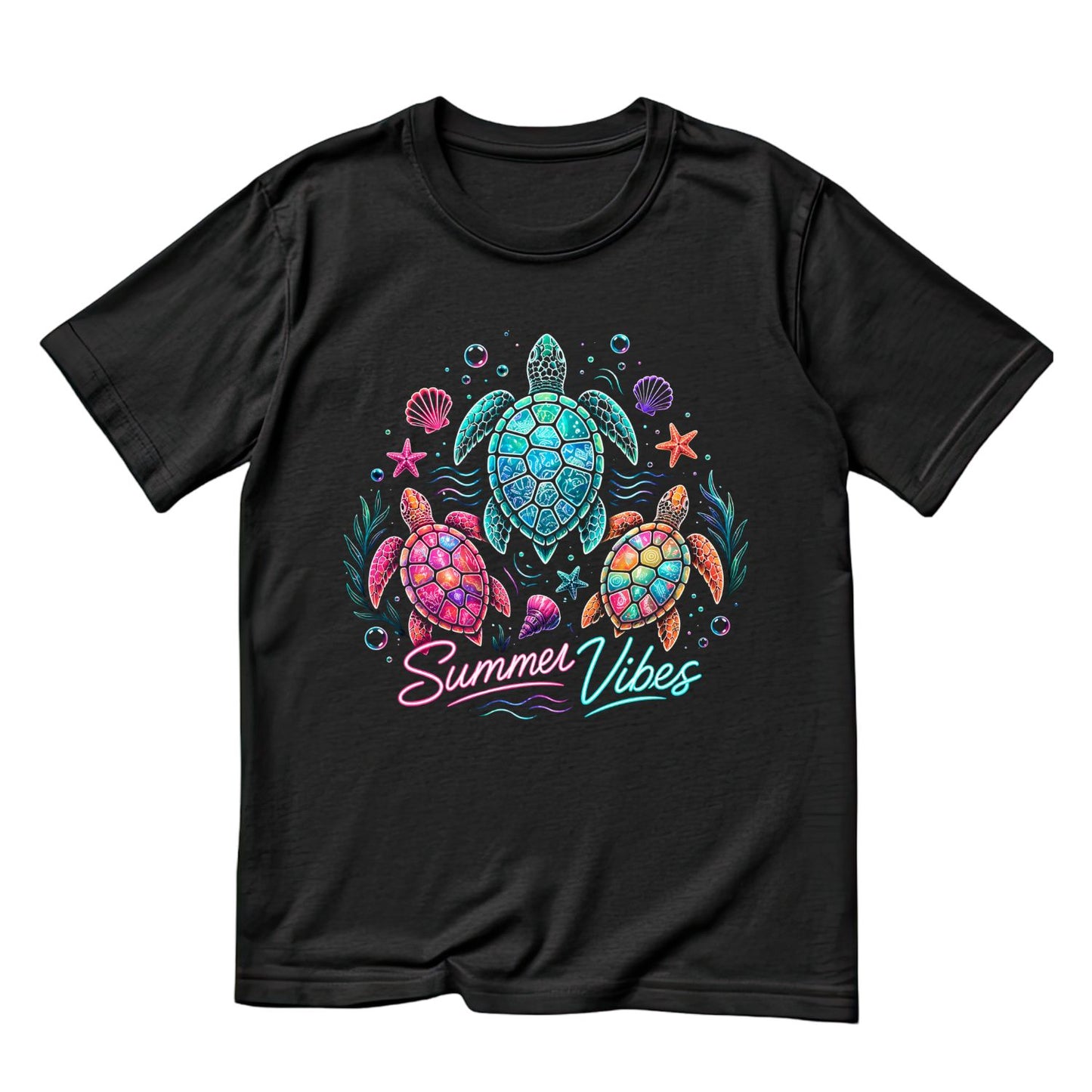 Sea Turtles Summer Vibes T-Shirt | Summer Graphic Tee | Beach Shirt