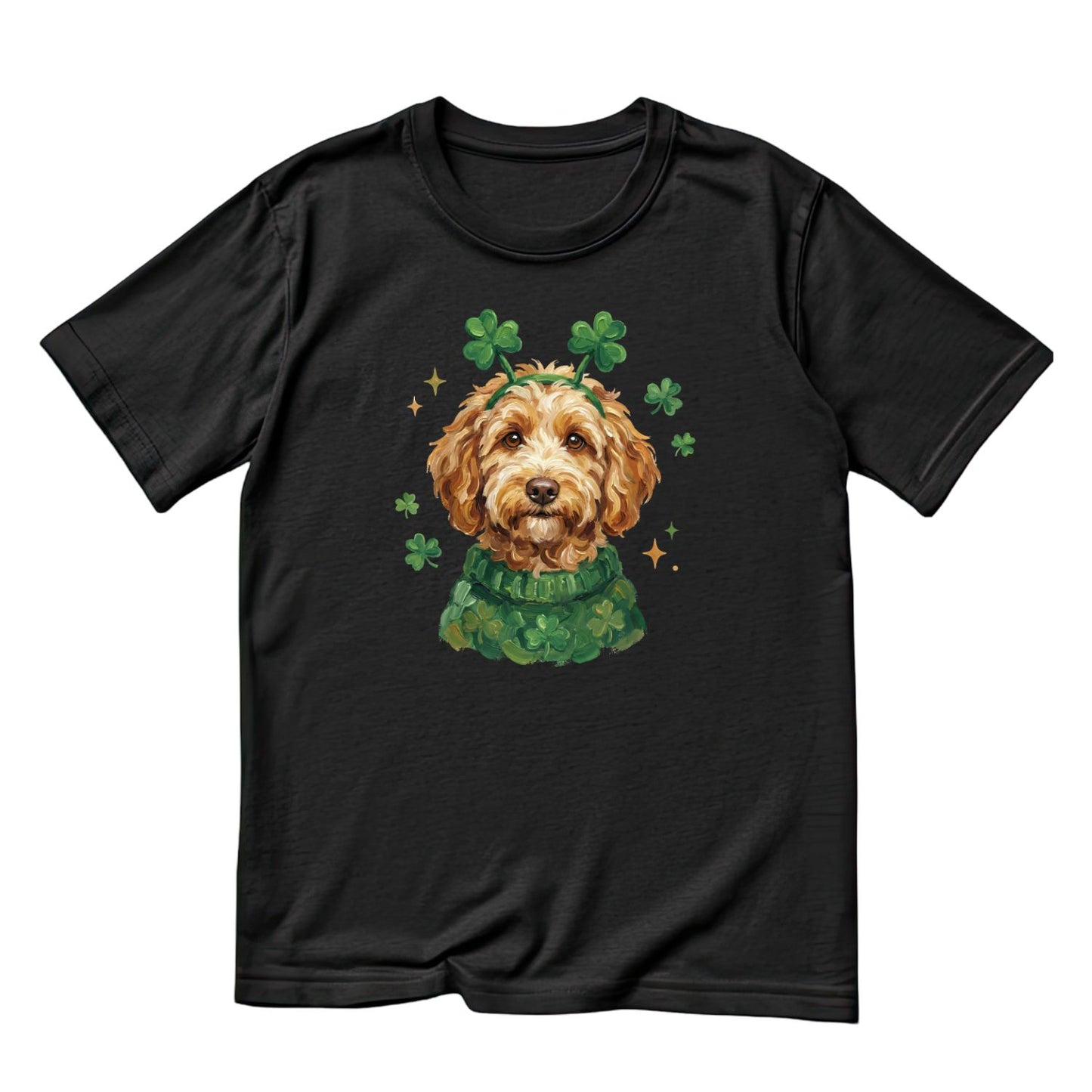 St. Patrick’s Day Dog Wearibg Headband T-shirt | St Patrick’s Day T-shirt | Shamrock