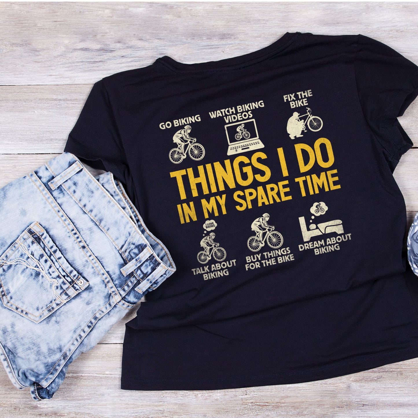 Things I Do In My Spare Time T-Shirt | Bicycle Graphic Tee | Cycle Shirt
