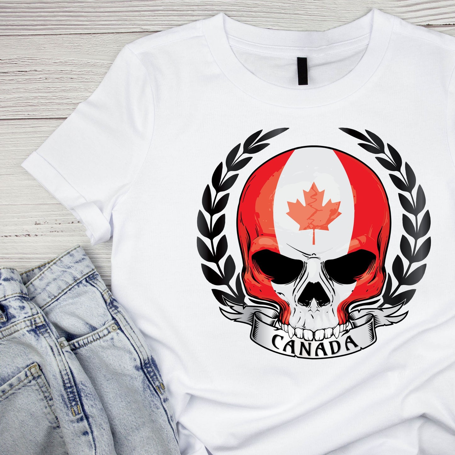 Canada Skull T-Shirt | July 1st Graphic Tee | Canada Day Shirt
