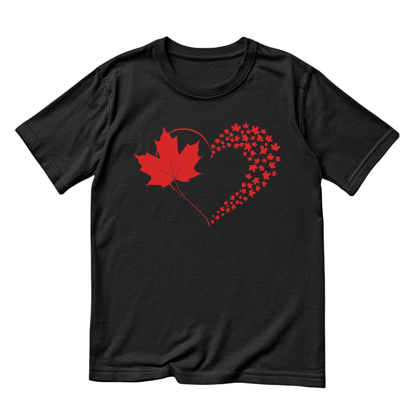 Heart & Maple Leaf T-Shirt | July 1st Graphic Tee | Canada Day Shirt