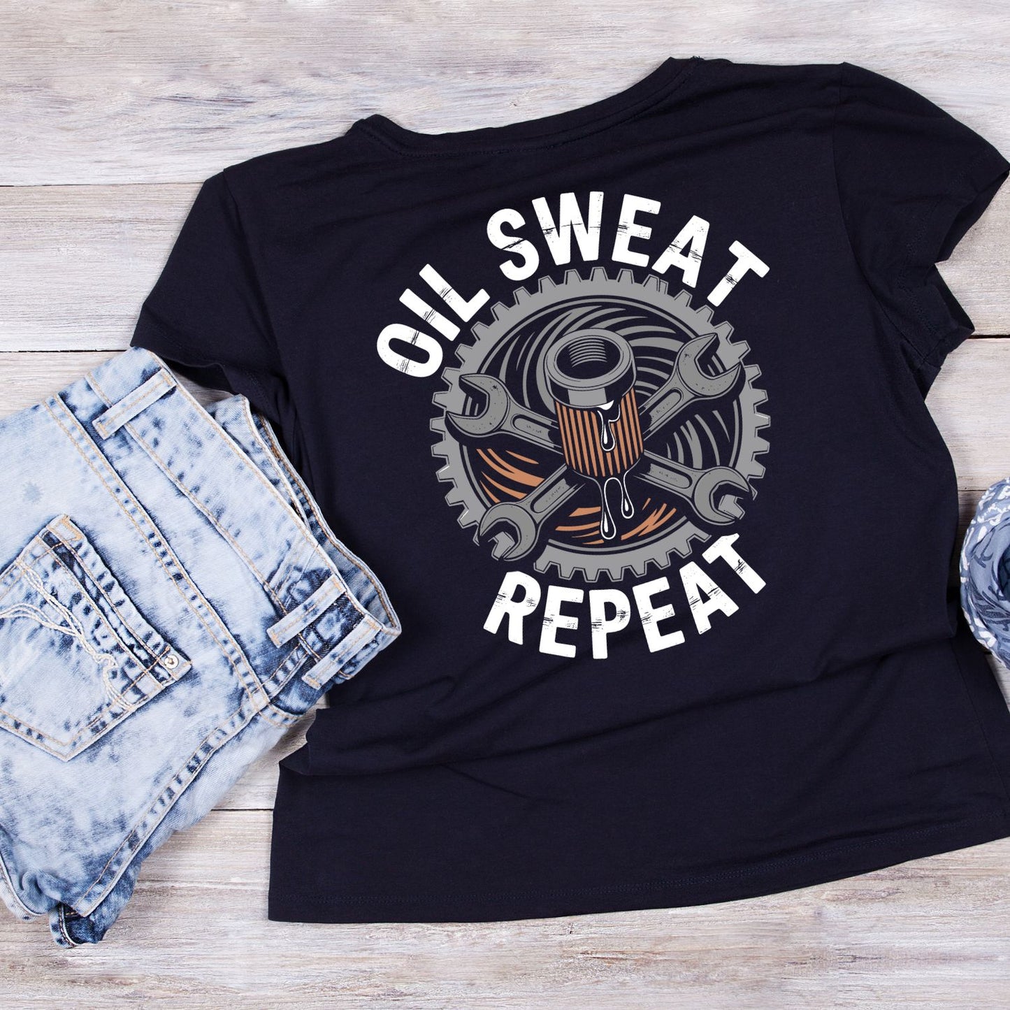 Oil Sweat Repeat T-Shirt | Cars | Mechanic | Mens