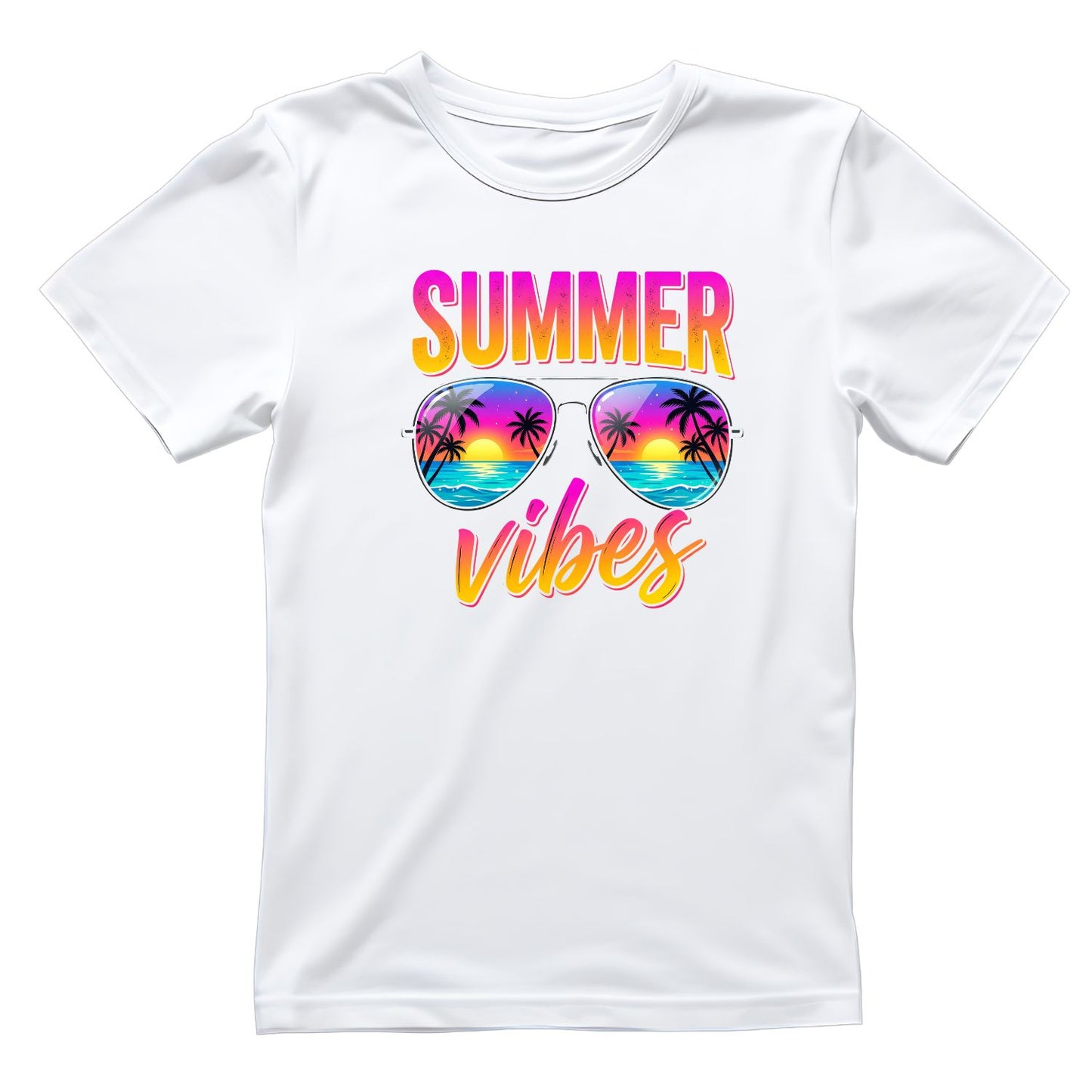 Summer Vibes Bright Sunglasses T-Shirt | Summer Graphic Tee | Beach Shirt