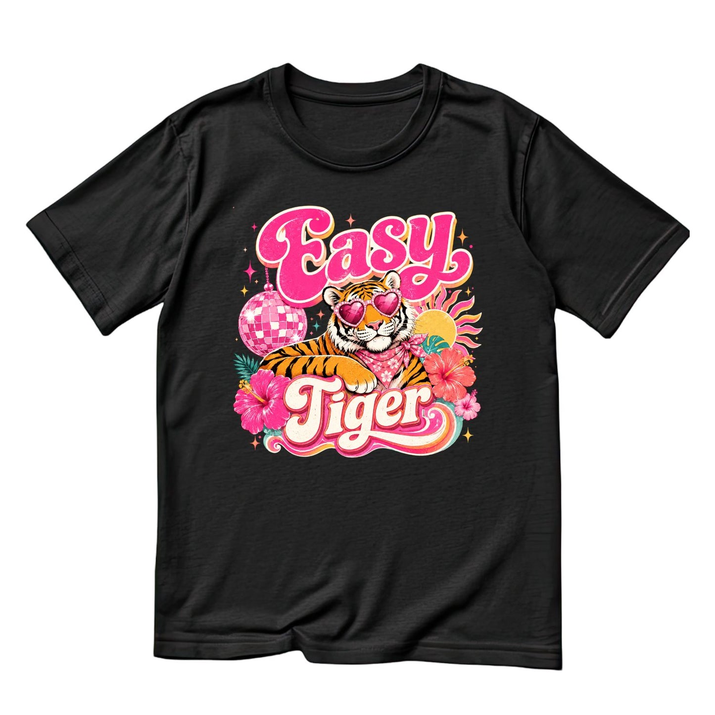 East Tiger Glam T-Shirt | Summer Graphic Tee | Beach Shirt