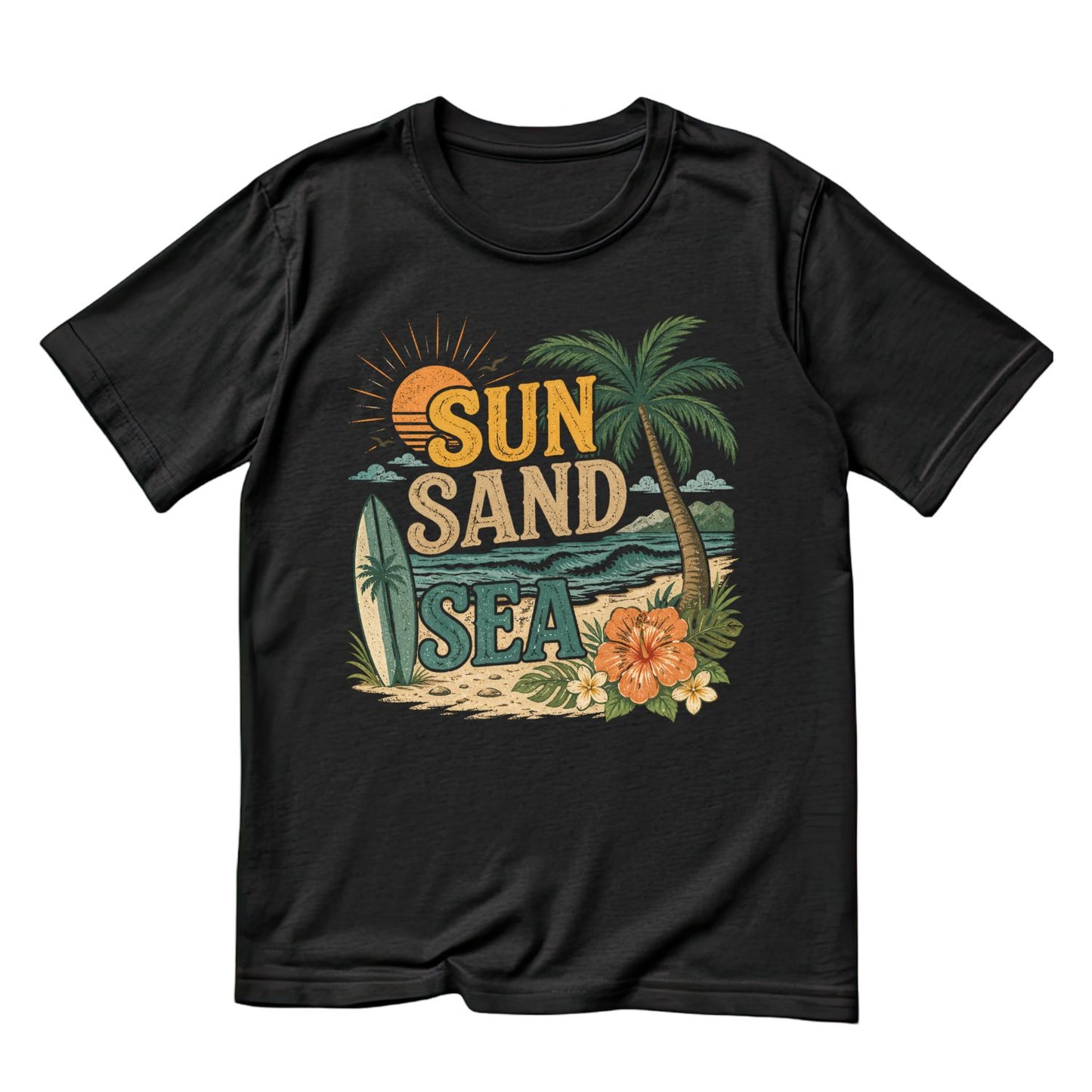 Sun Sand Sea T-Shirt | Summer Graphic Tee | Beach Shirt