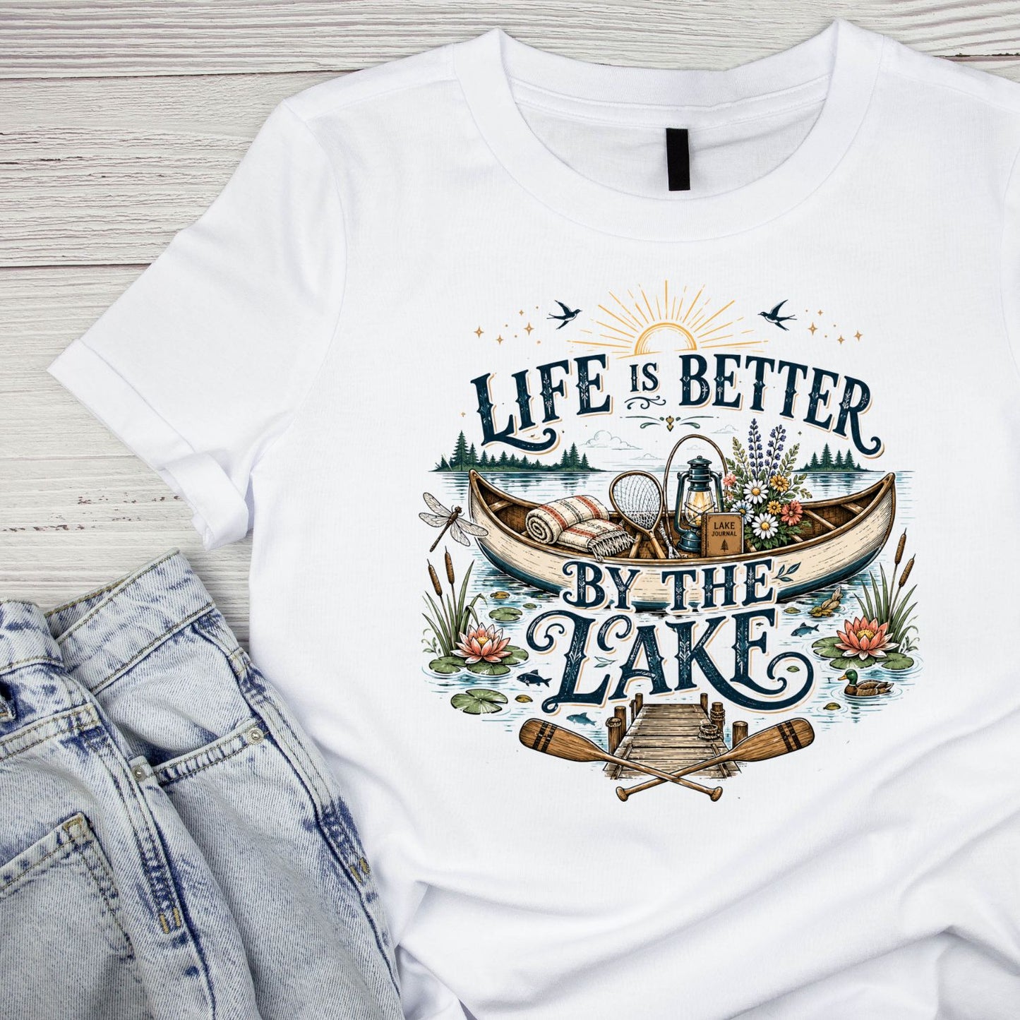 Life Is Better By The Lake T-Shirt | Summer Graphic Tee | Beach Shirt