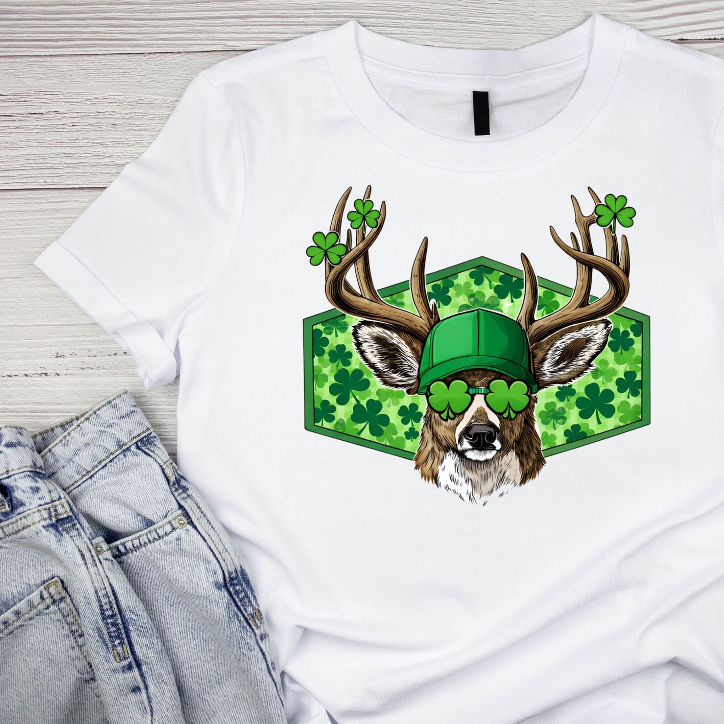 Clover King Buck Swagger T-shirt | St Patrick’s Day T-shirt | Shamrock | Graphic Tee | Printed Shirt | St. Paddy’s