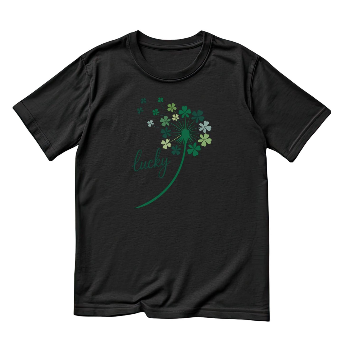 Luck Clover Dandelion Breeze T-shirt | St Patrick’s Day T-shirt | Shamrock | Graphic Tee | Printed Shirt | St. Paddy’s