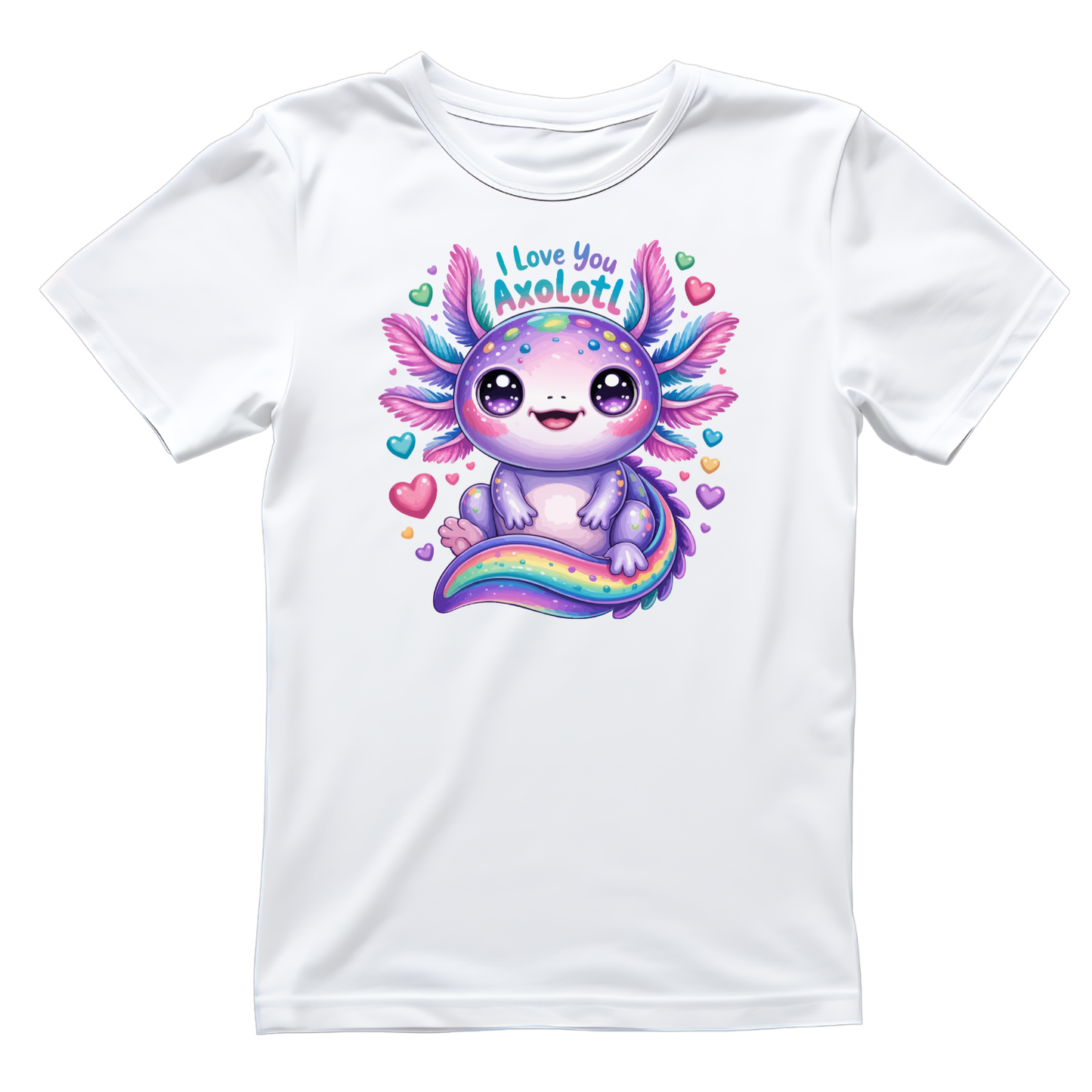 I Love You Axolotl T-shirt | Graphic Tee | Printed Shirt | Animal Lover