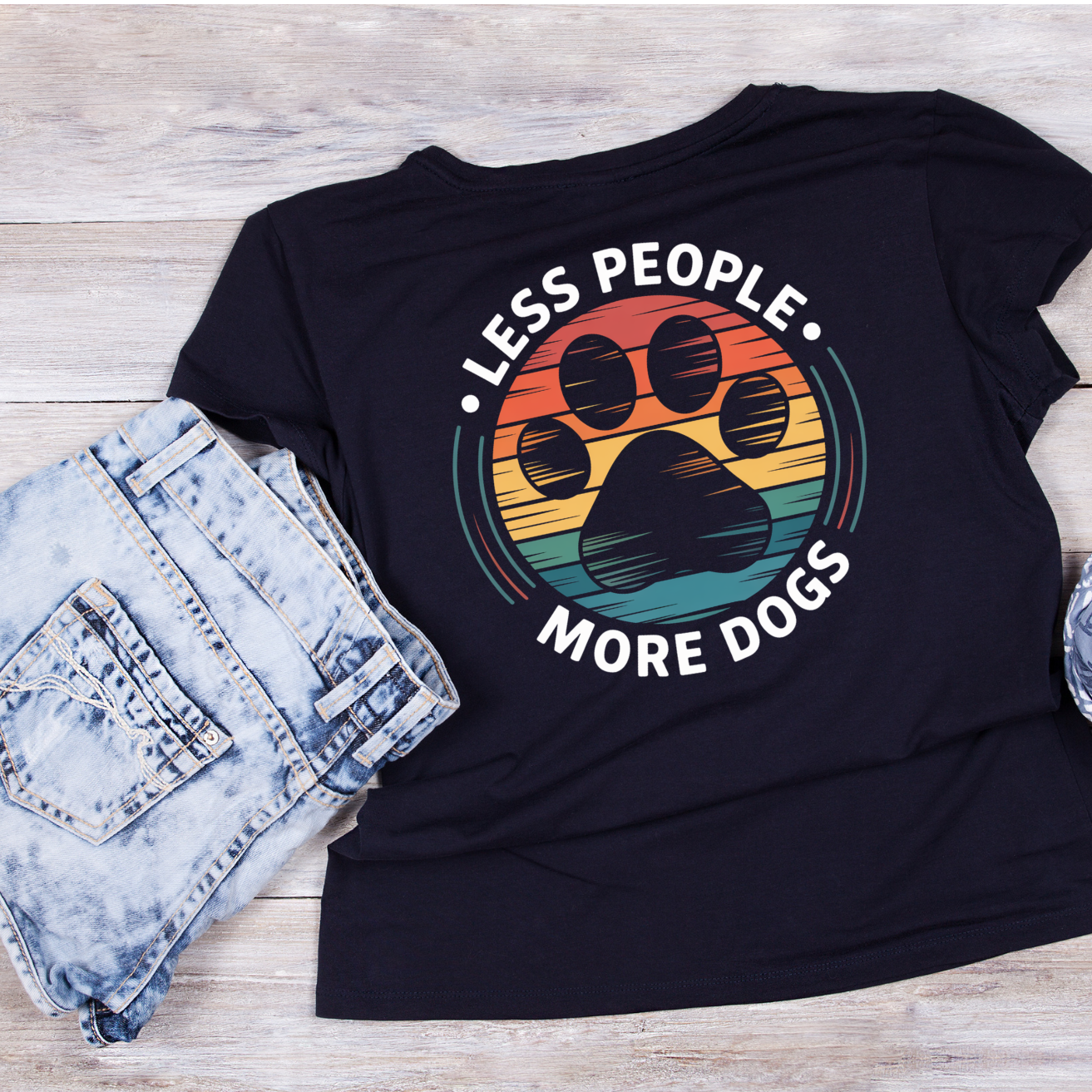 Less People More Dogs T-shirt | Sarcasm Funny | Graphic Tee | Printed Shirt | Animal Lover