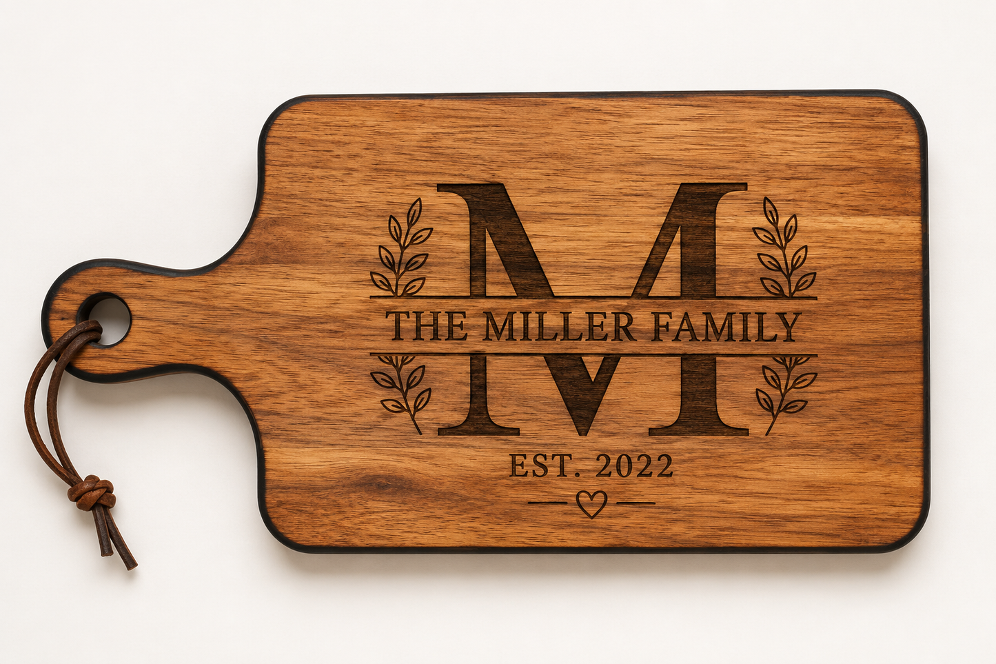 Personalized Family Name Acacia Wood Cutting Board