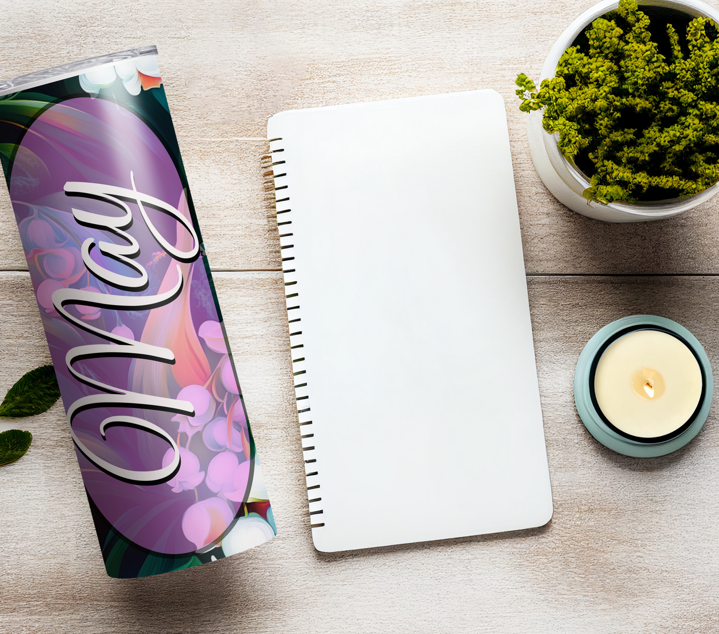 May Floral Hot/Cold Tumbler Lily of the Valley