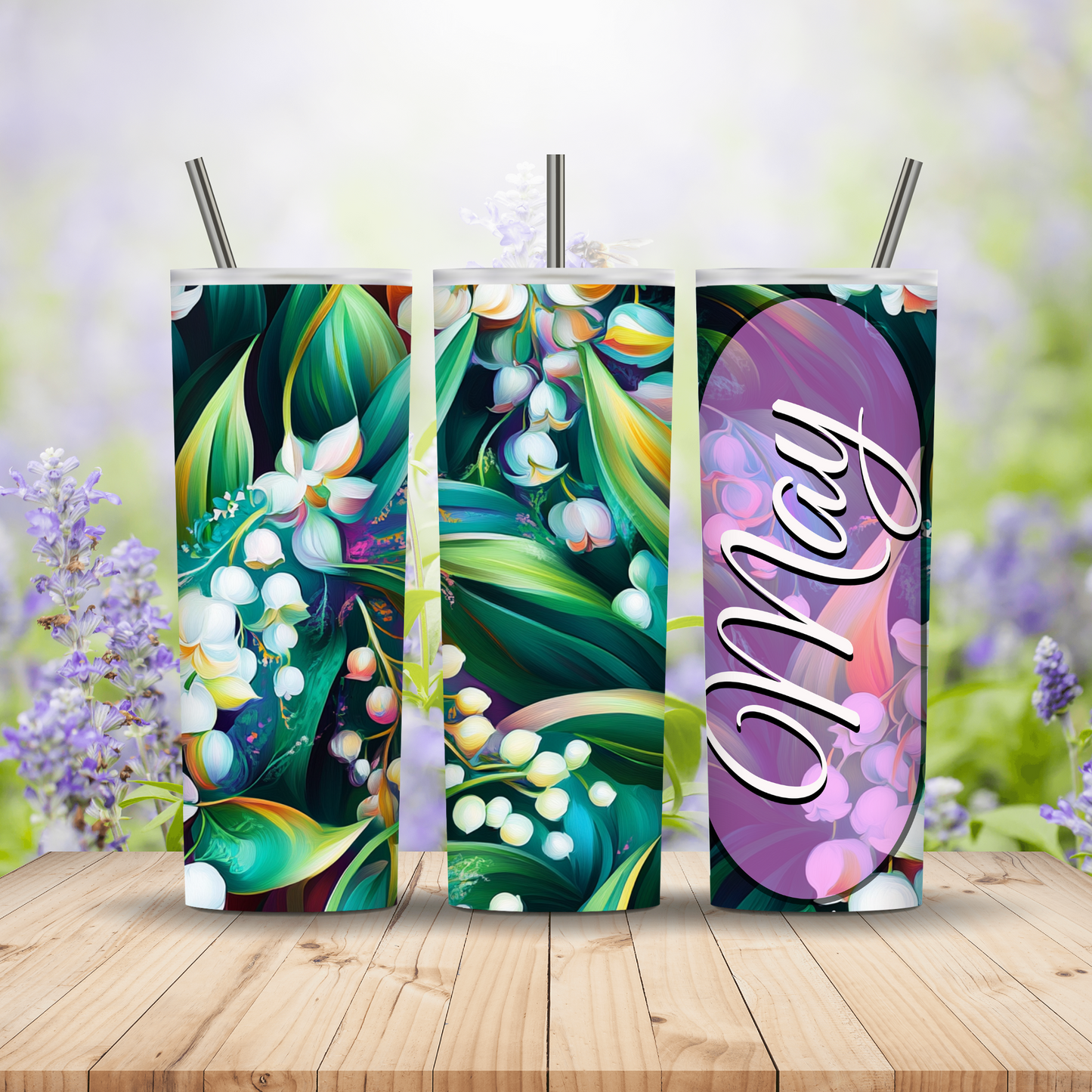 May Floral Hot/Cold Tumbler Lily of the Valley