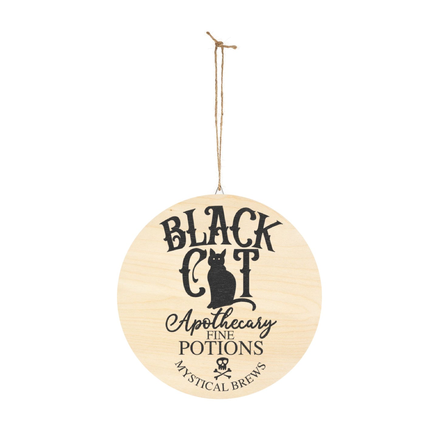 Rustic Boho Sign - Black Cat Apothecary & Potions