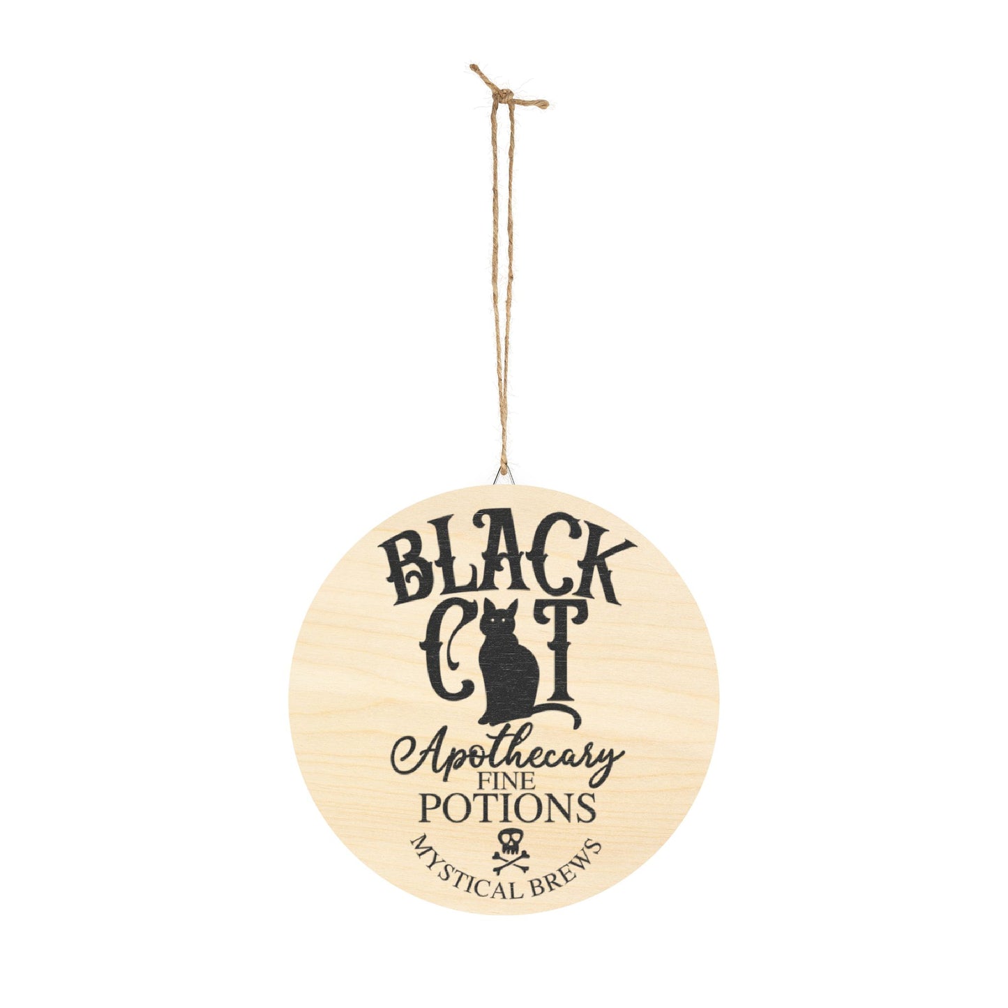 Rustic Boho Sign - Black Cat Apothecary & Potions