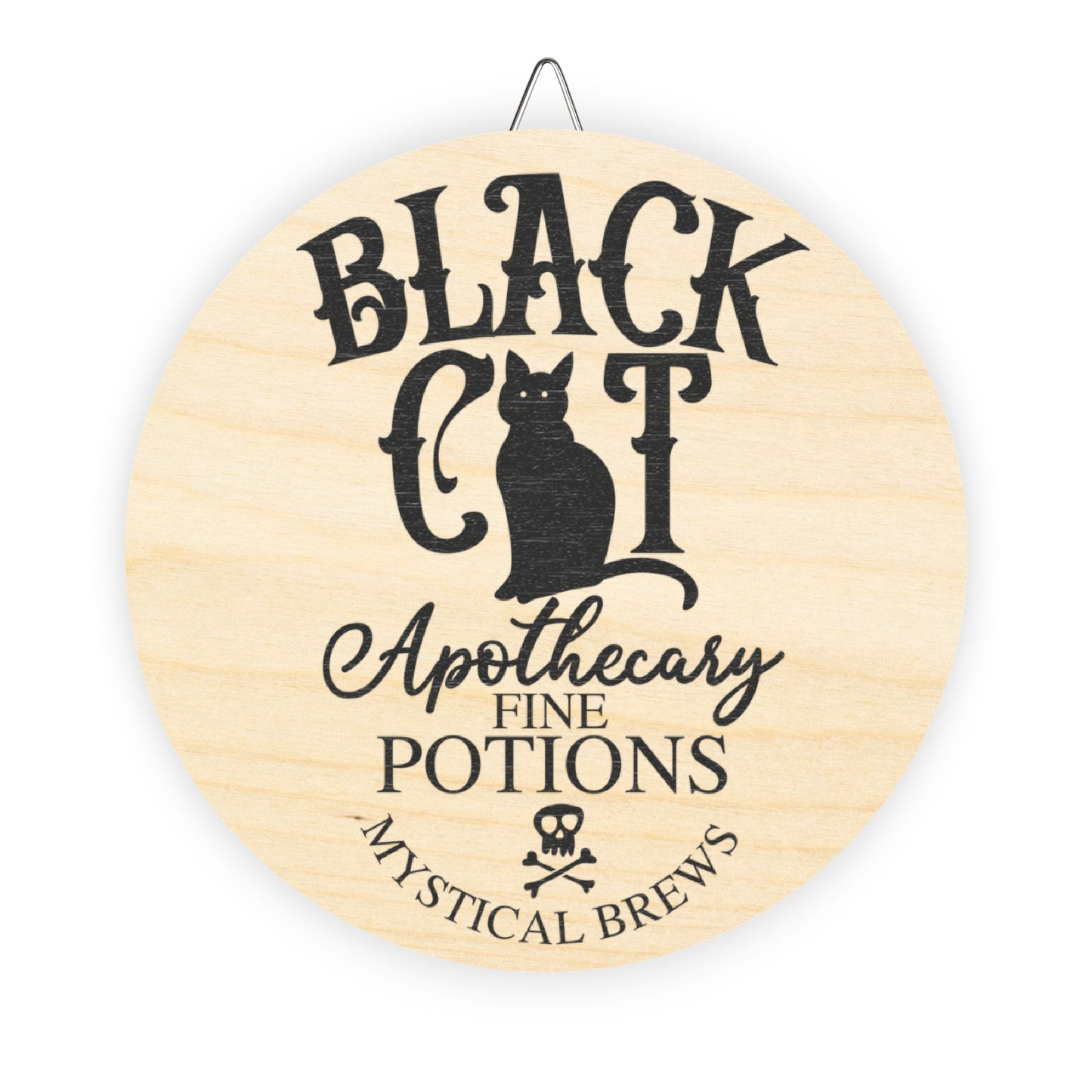 Rustic Boho Sign - Black Cat Apothecary & Potions