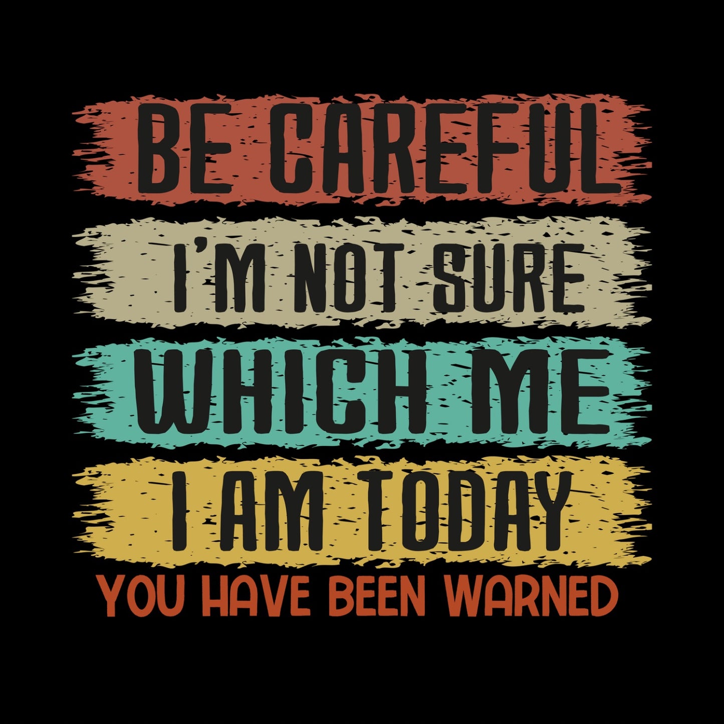 BE CAREFUL I’M NOT SURE WHICH ME I AM TODAY.YOU HAVE BEEN WARNED T-SHIRT