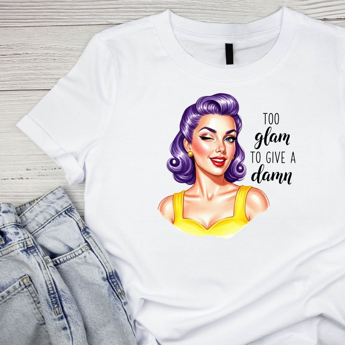 TO GLAM TO GIVE A DAMN T-SHIRT